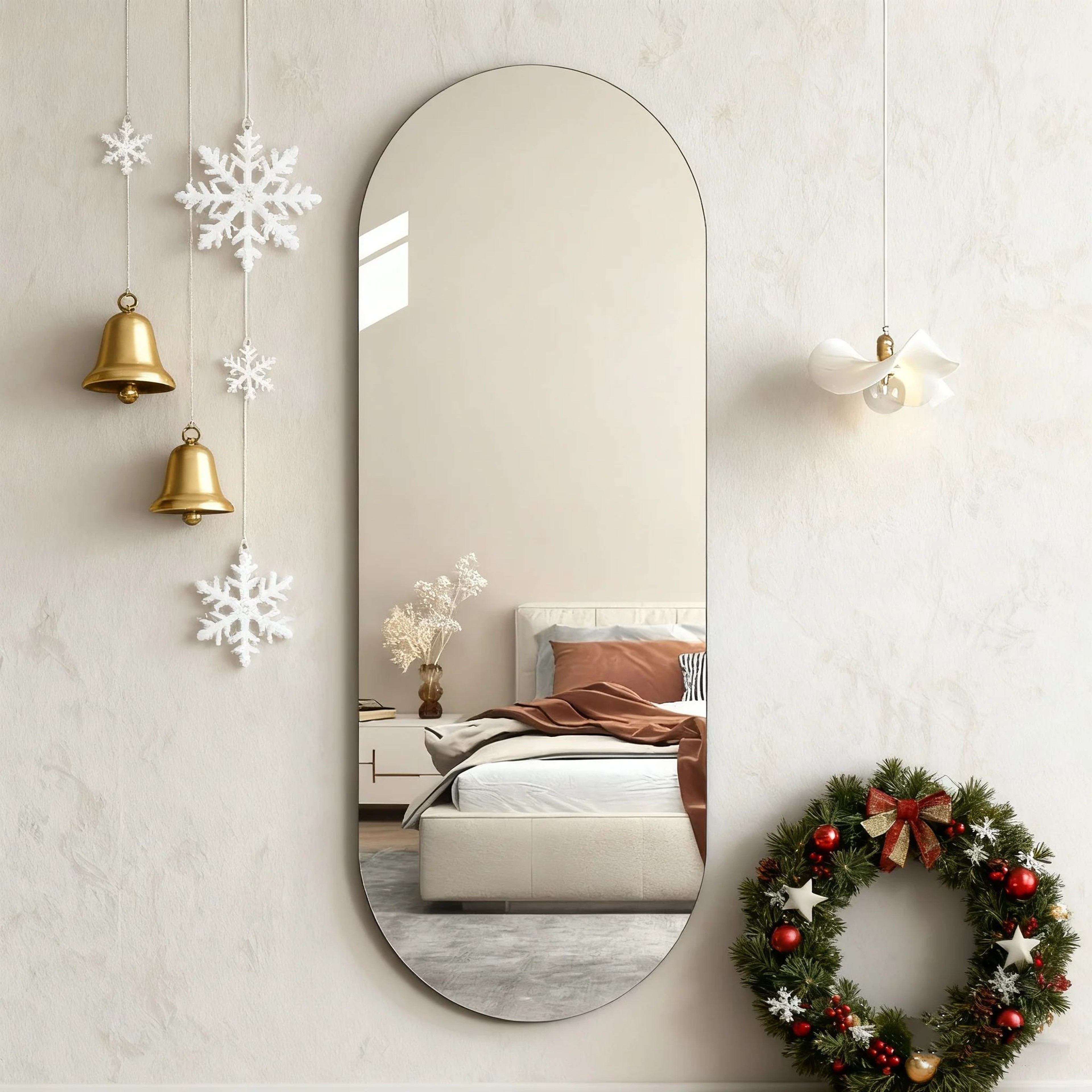 Self Adhesive Arched Wall Mirror Full Length Acrylic Mirror For Bedroom And Home Decor 0