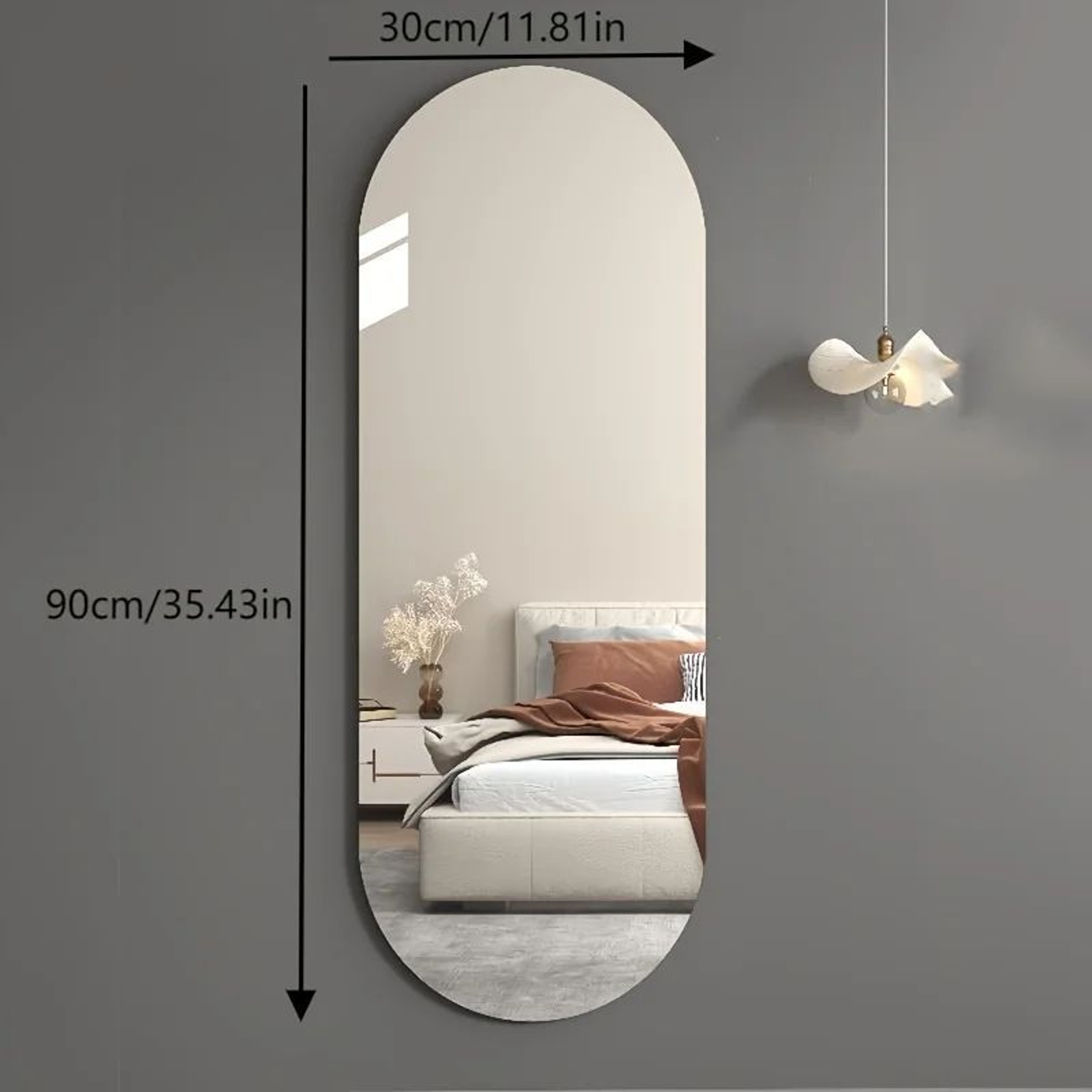 Self Adhesive Arched Wall Mirror Full Length Acrylic Mirror For Bedroom And Home Decor 6