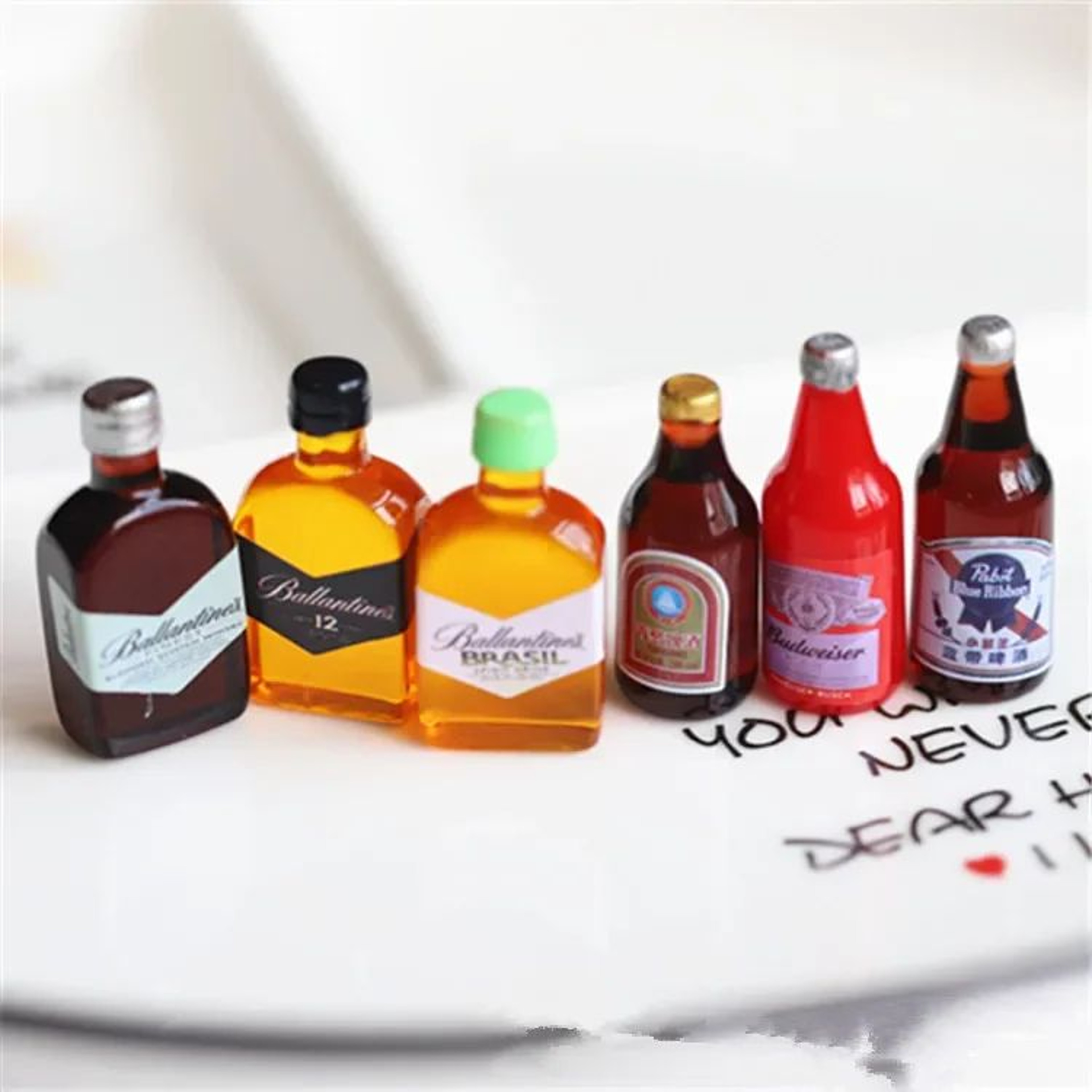 Mini Beer Glass Dollhouse Accessories Set Resin Miniature Cups For DIY Decor 12