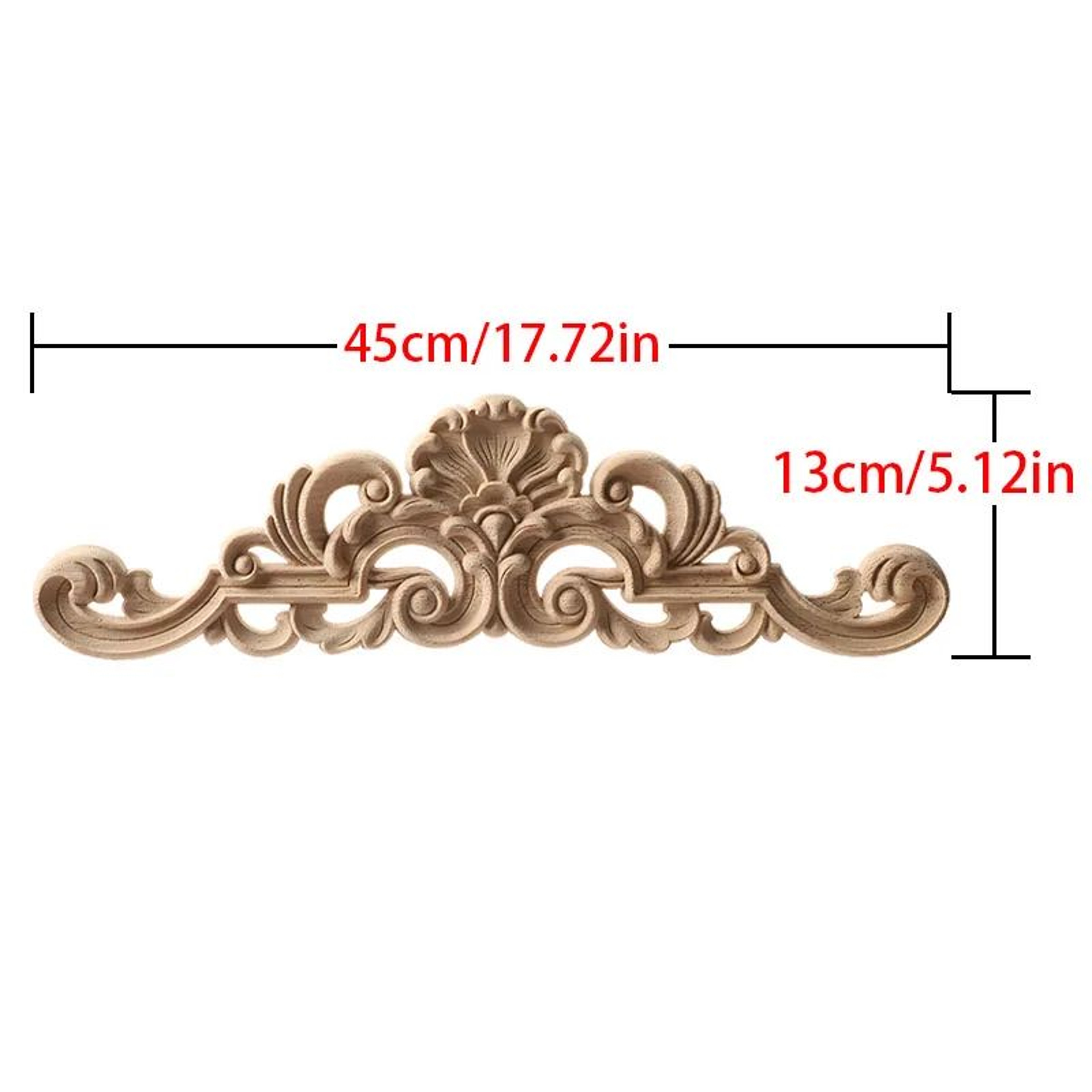 Carved Wood Corner Strip Applique Decorative Furniture Trim 20