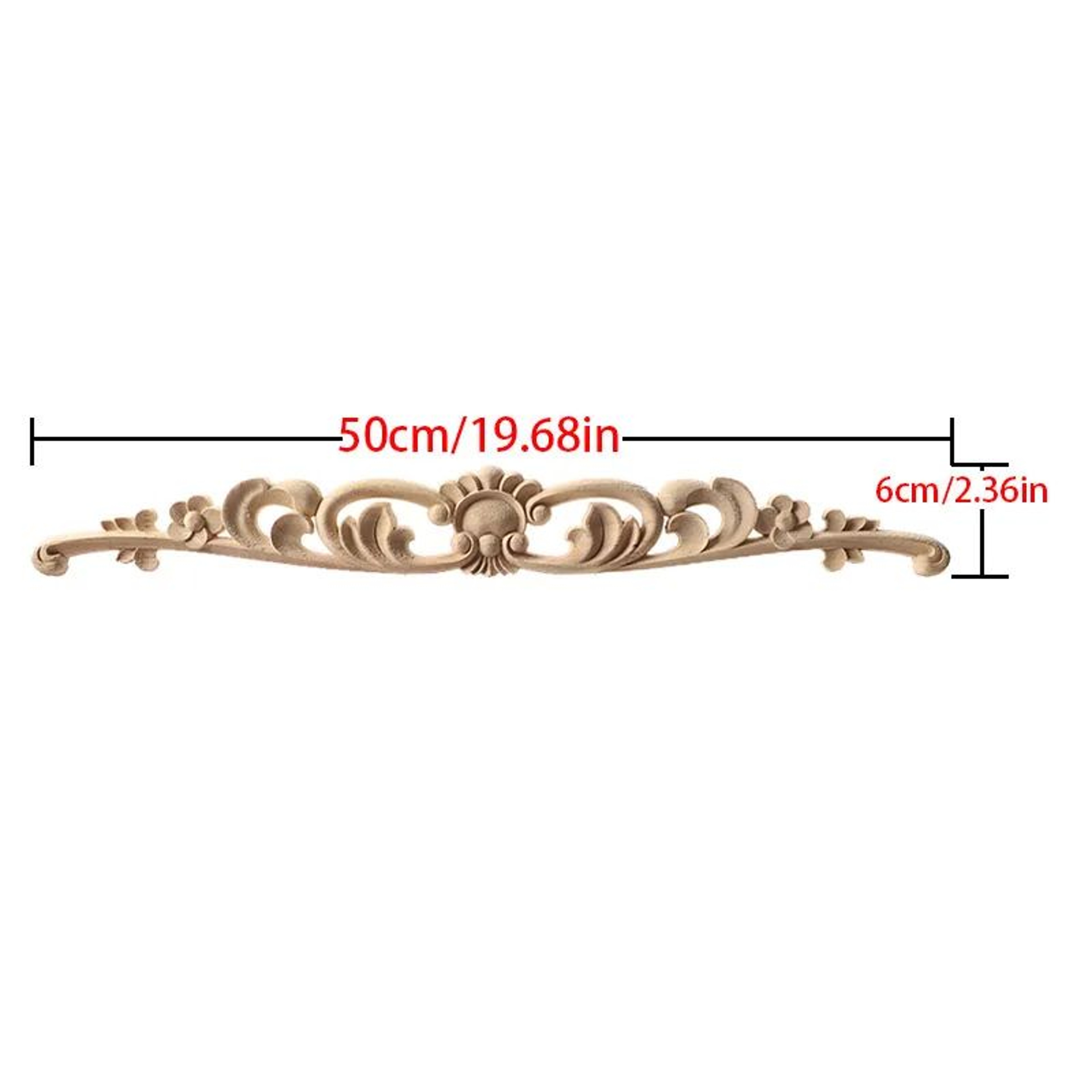 Carved Wood Corner Strip Applique Decorative Furniture Trim 8
