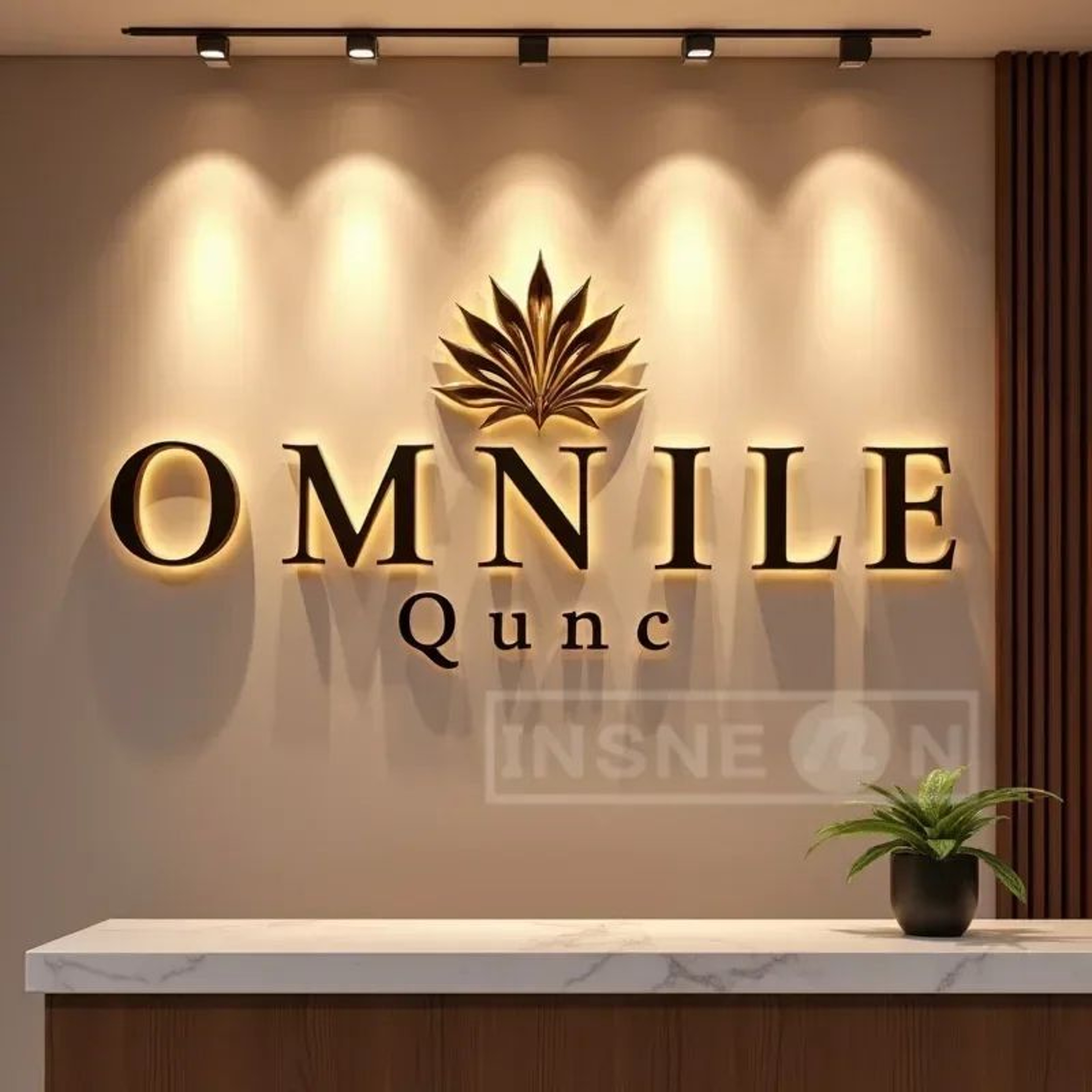 Custom LED Business Sign Backlit Metal Storefront Light Signage 0
