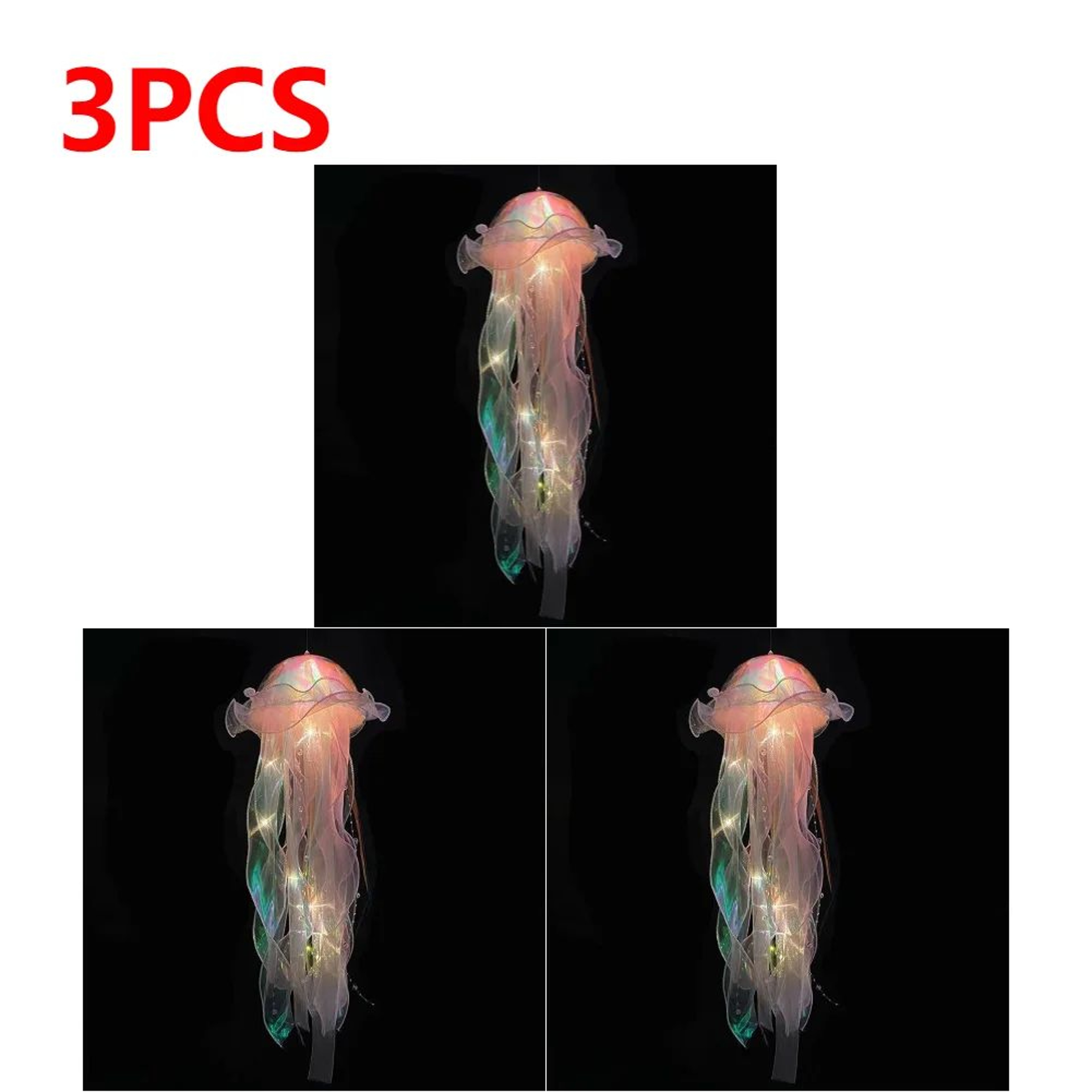 DIY Jellyfish Hanging Light Colorful Bedroom Ceiling Lamp For Kids 11