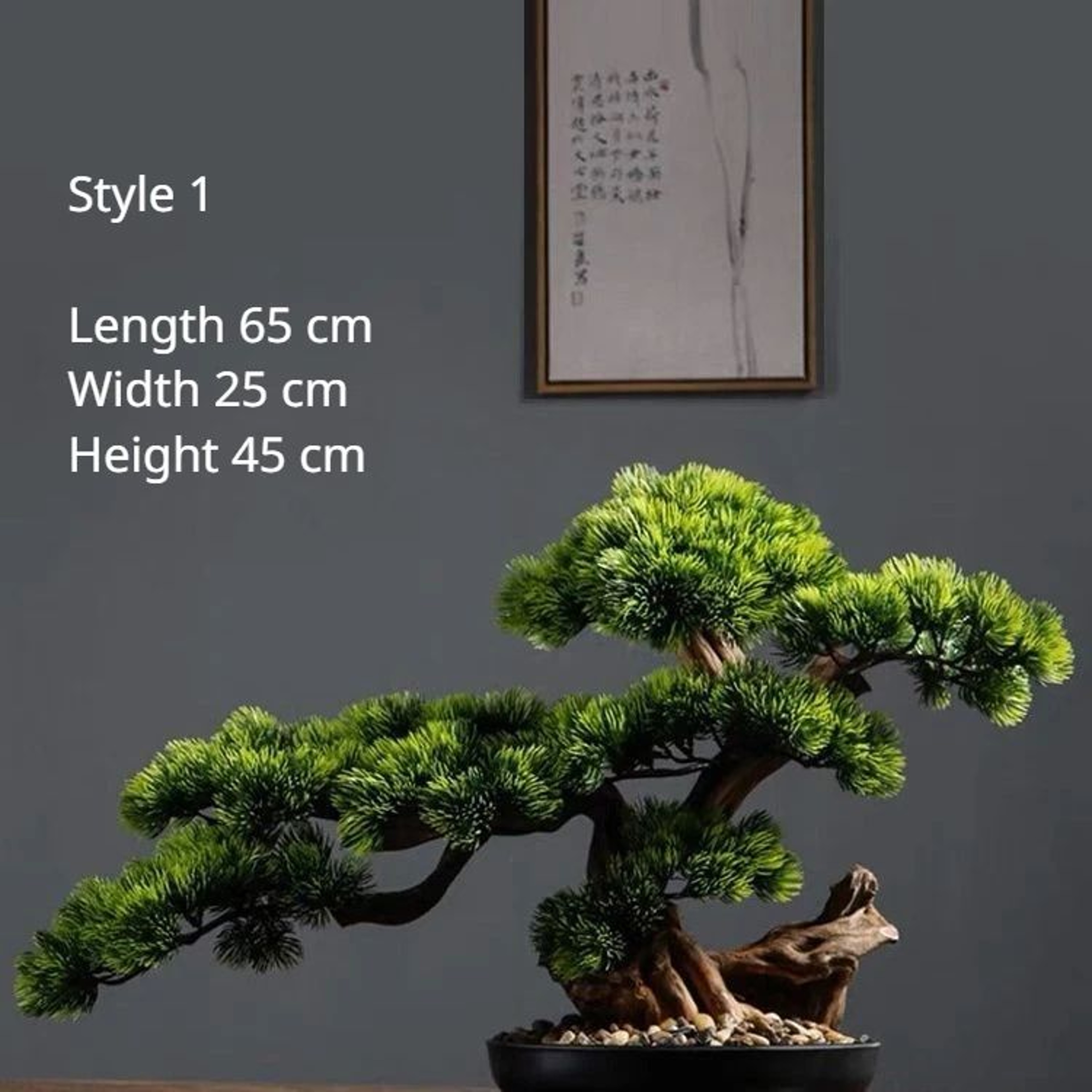 Artificial Pine Bonsai Tree Desktop Decor Evergreen Mini Landscape Plant 6