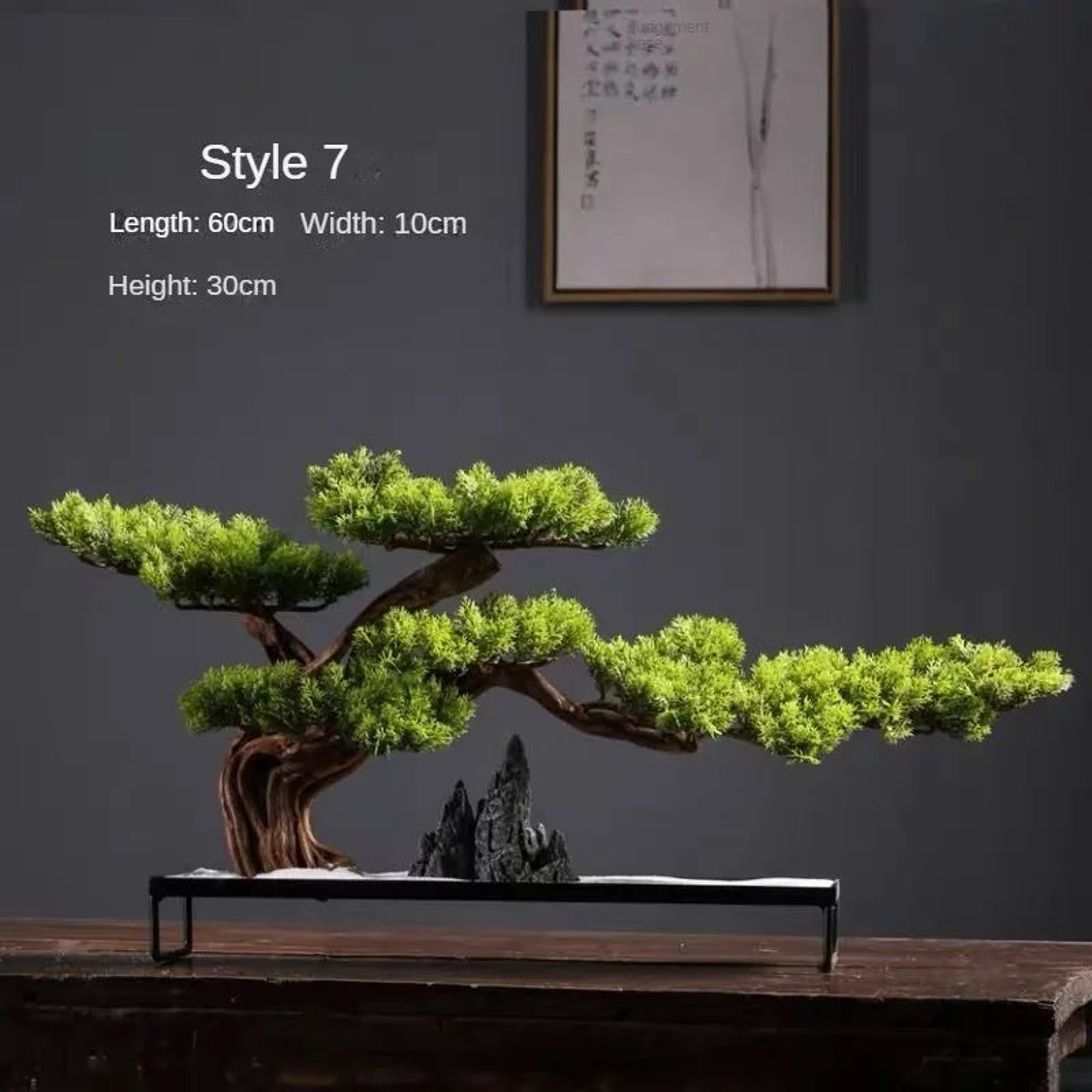 Artificial Pine Bonsai Tree Desktop Decor Evergreen Mini Landscape Plant 12
