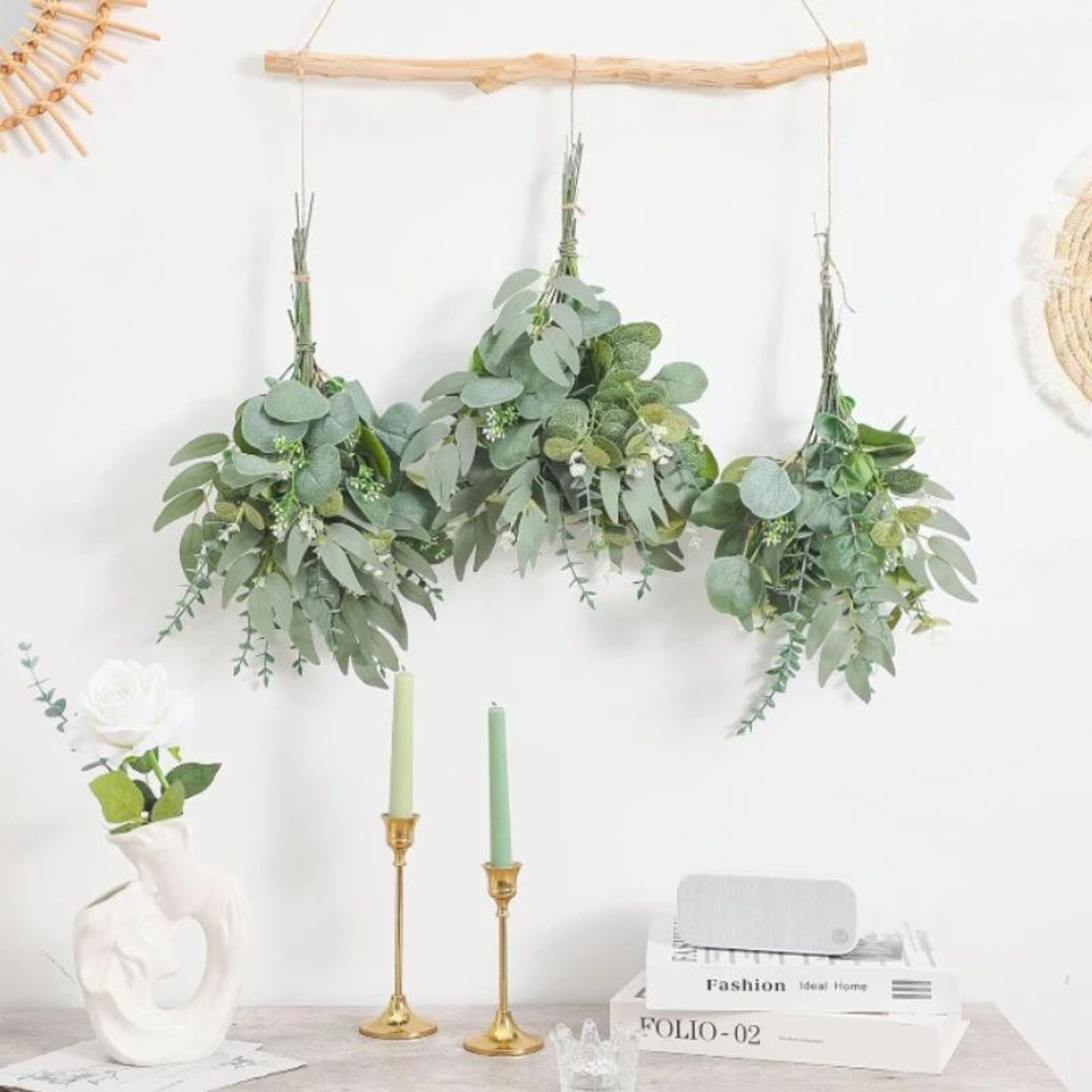 Realistic Artificial Eucalyptus Stems For Wedding Bouquets And Home Decor 4