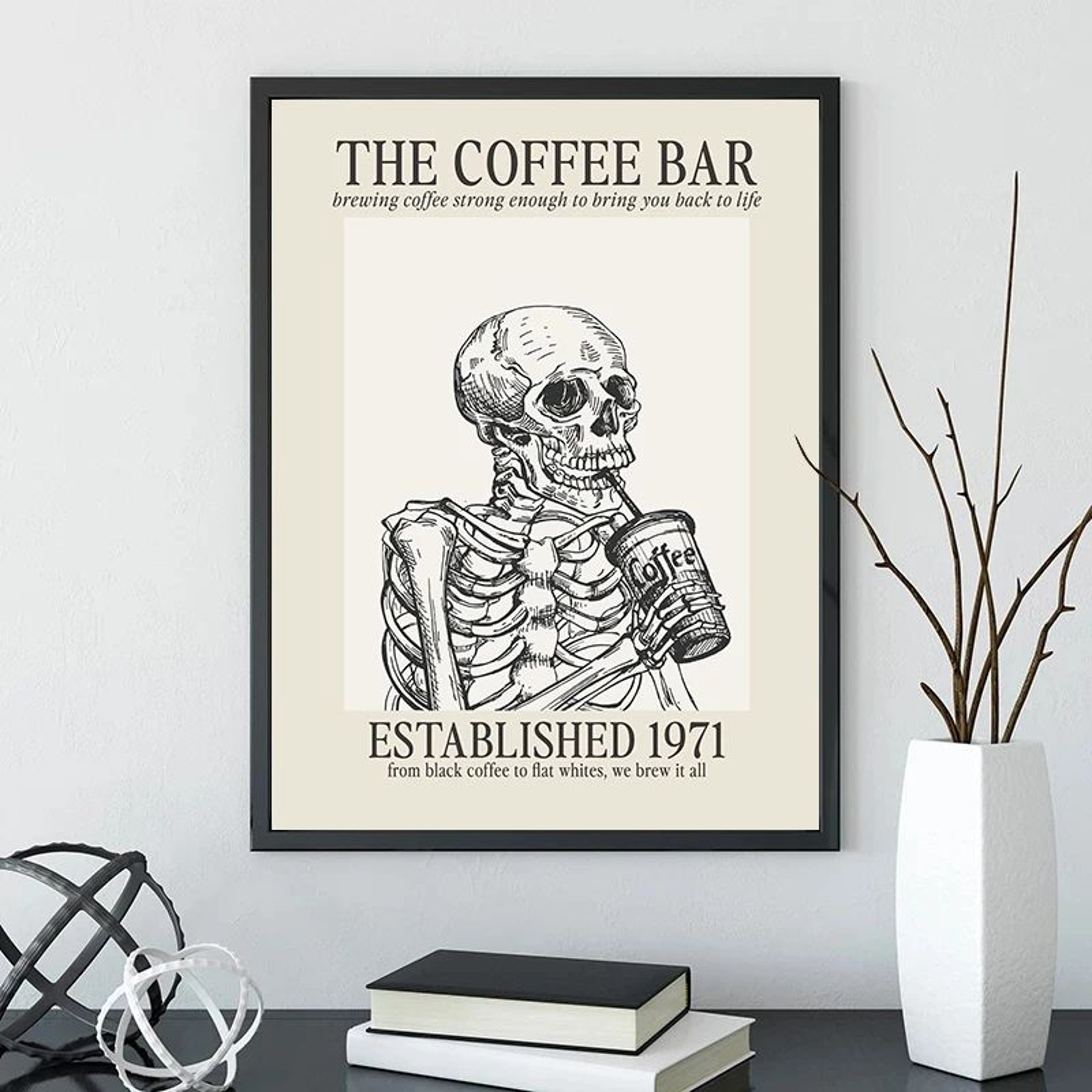 Minimal Coffee Line Art Canvas Poster Modern Kitchen And Cafe Wall Decor 5