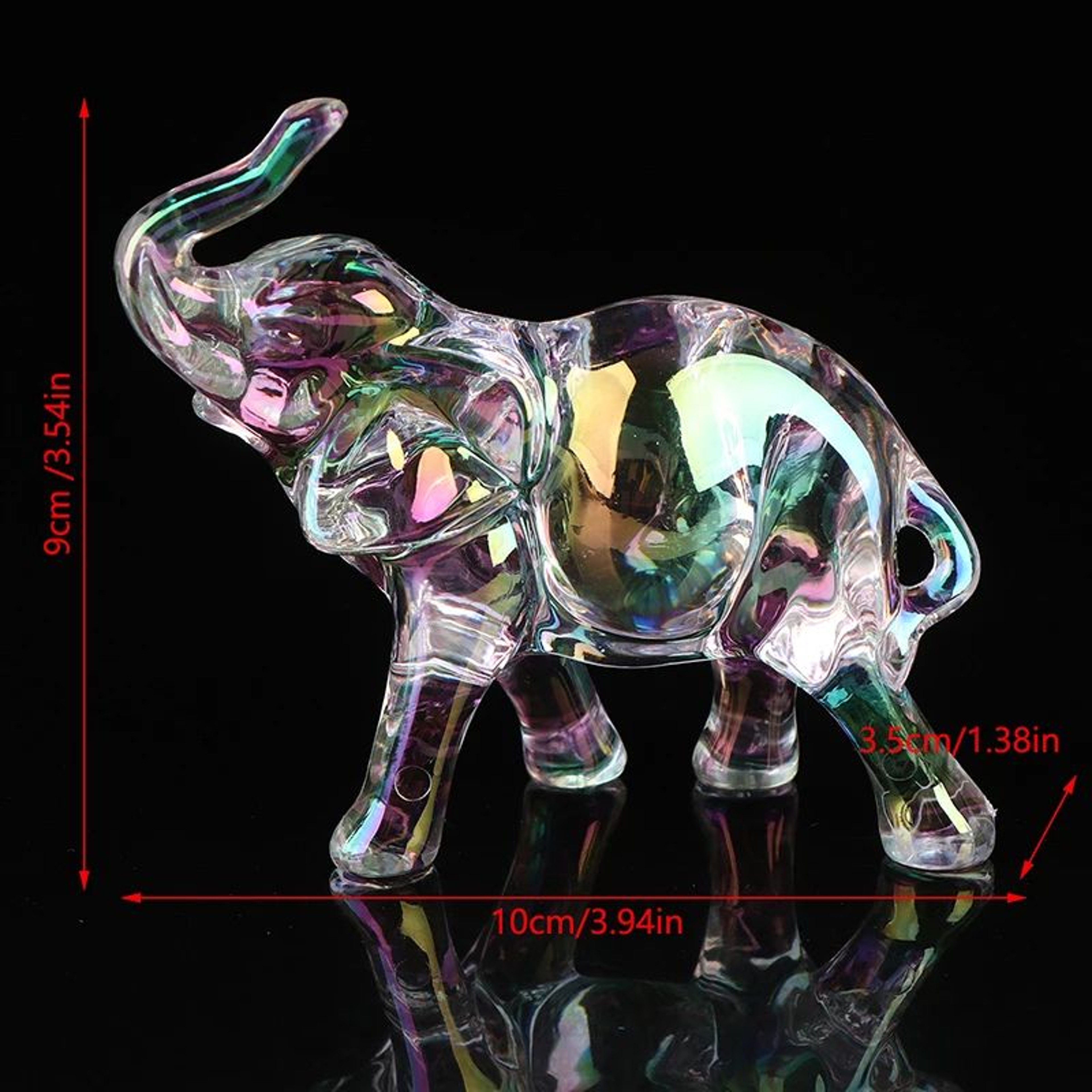 Crystal Elephant Figurine Cute Mini Animal Decor For Desk And Home 5
