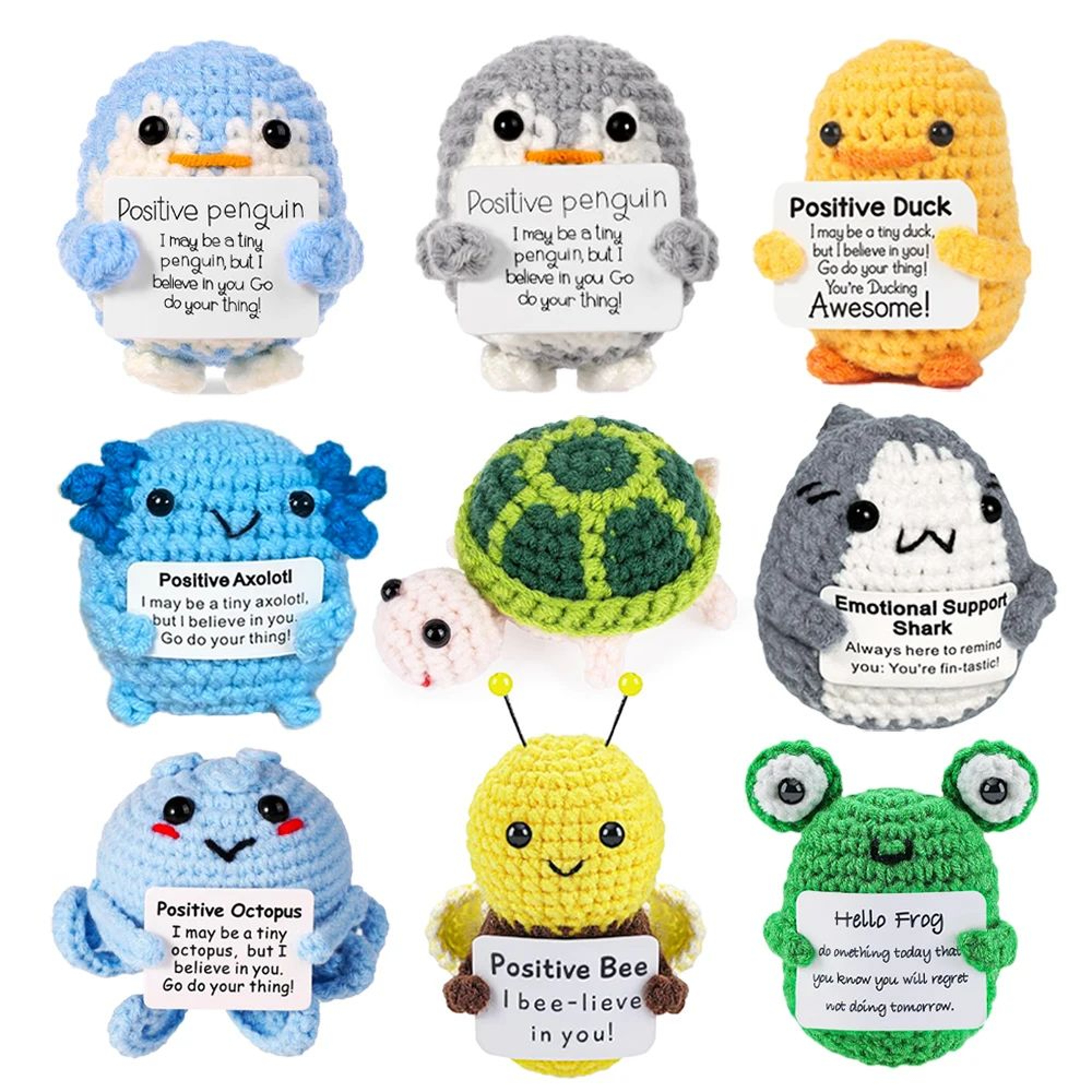 Handmade Crochet Plush Toy Emotional Support Mini Desk Decor Gift 6