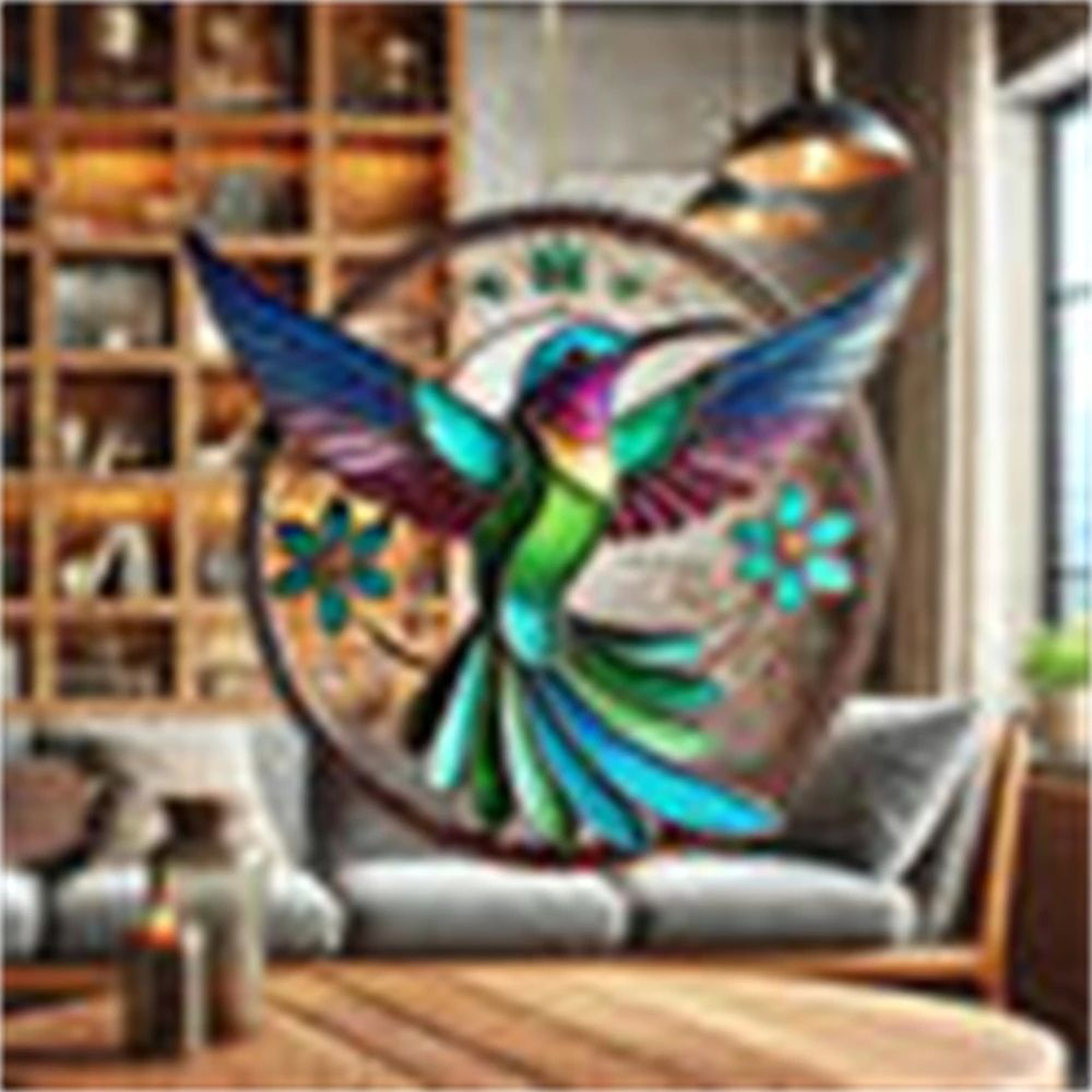 Acrylic Bird Window Hanging Ornament Flower Animal Pendant Decor 12