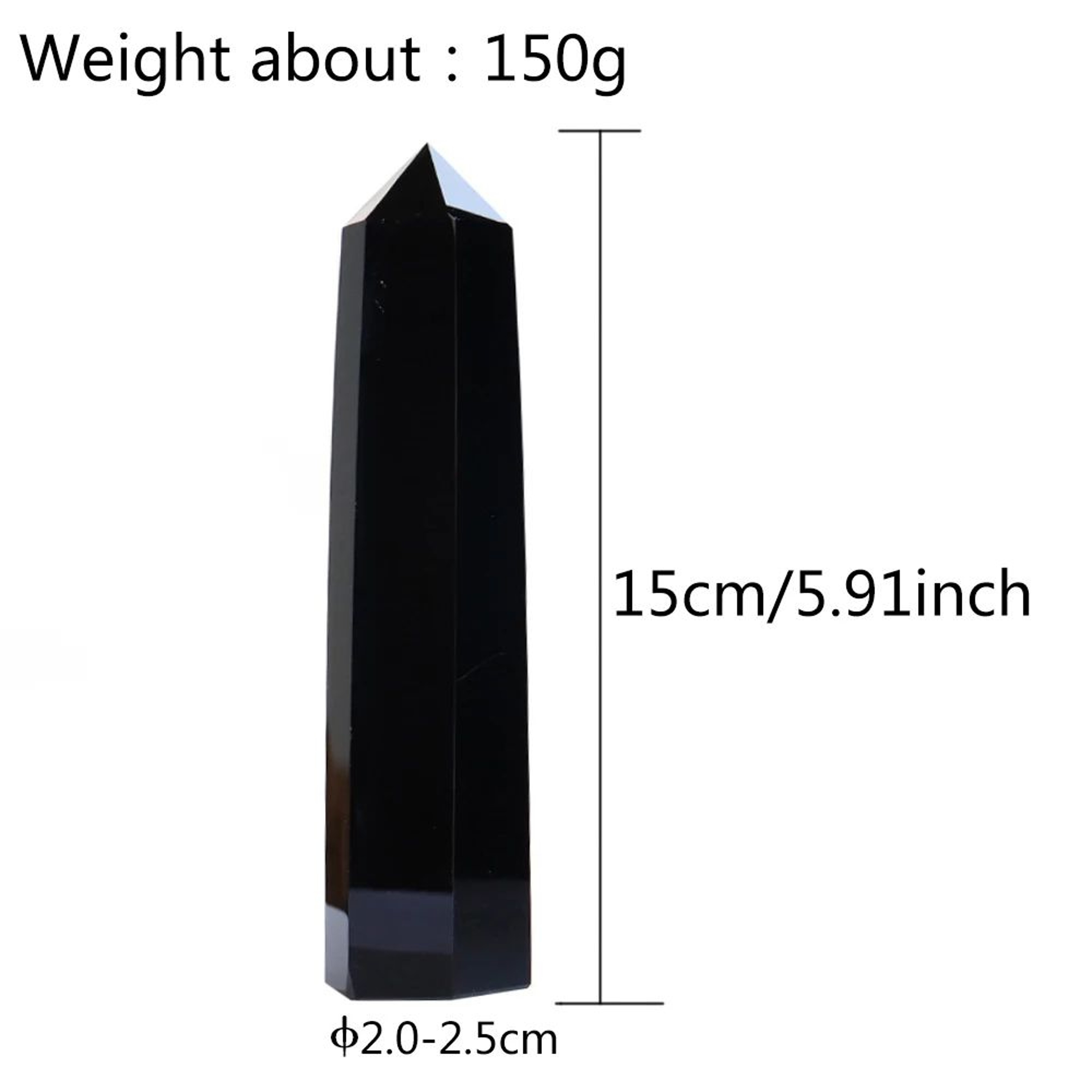 Natural Obsidian Crystal Tower Healing Stone Decor 1