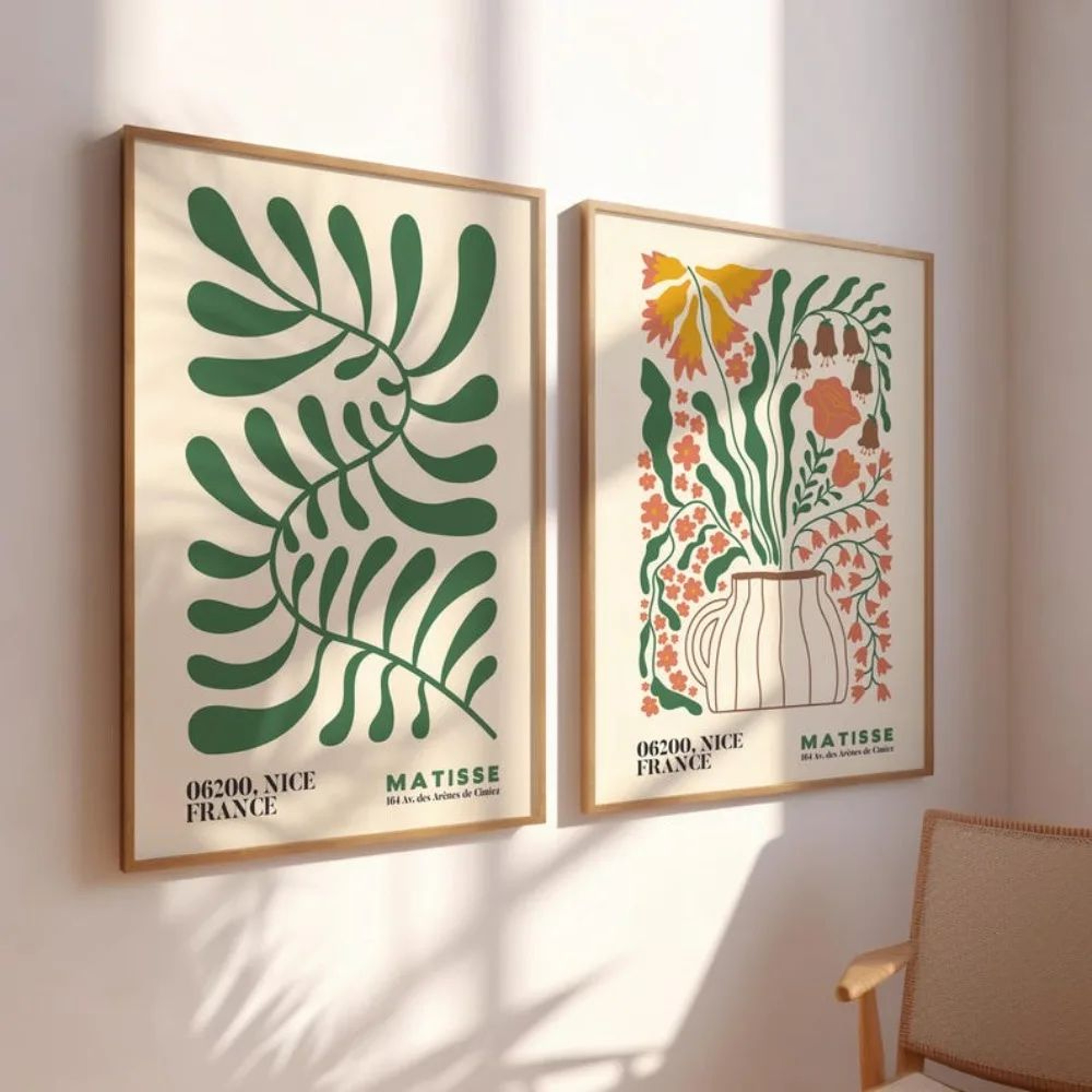 Matisse Inspired Floral Wall Art Set Modern Boho Prints 5