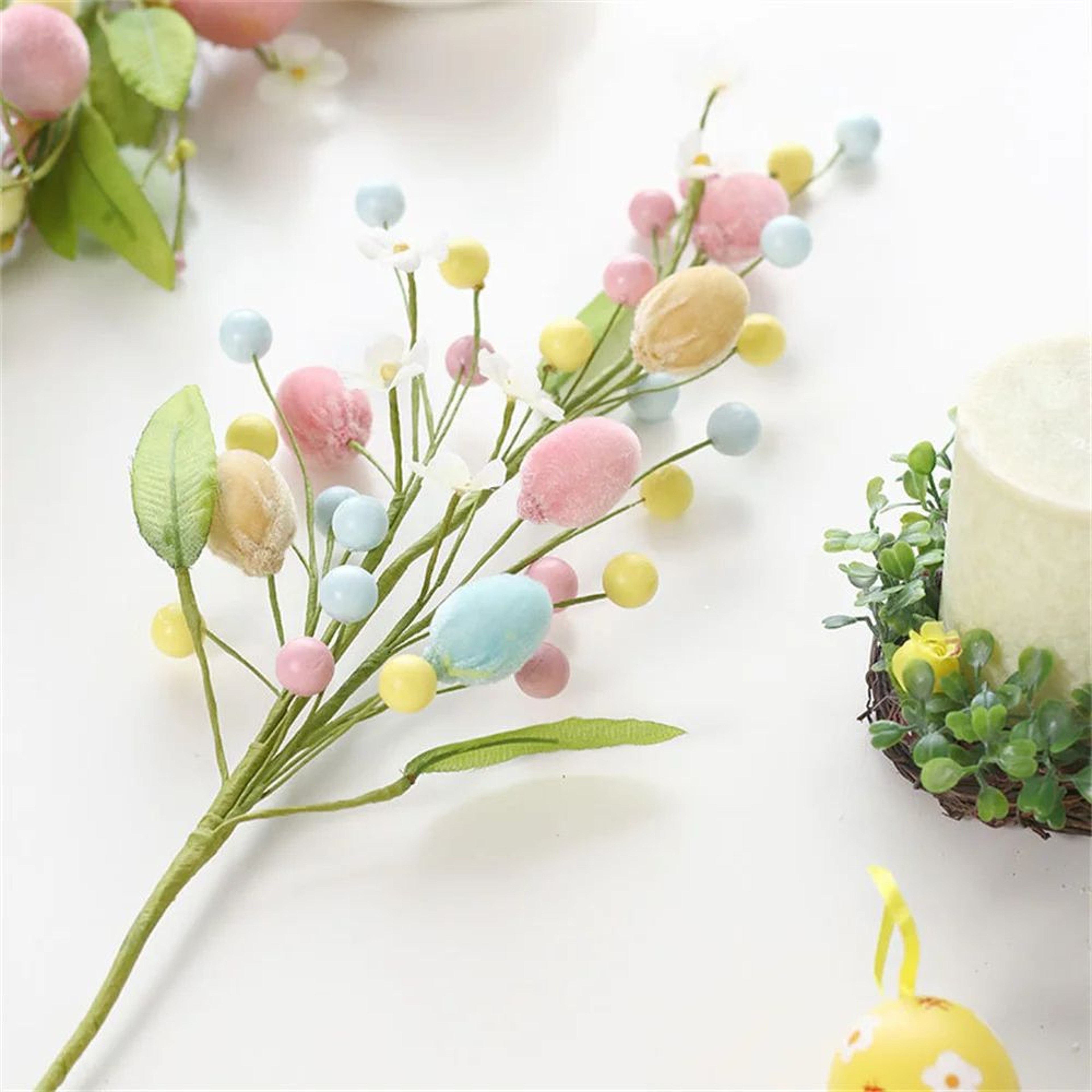 Easter Egg Tree Branch Decor Colorful Spring Display 2