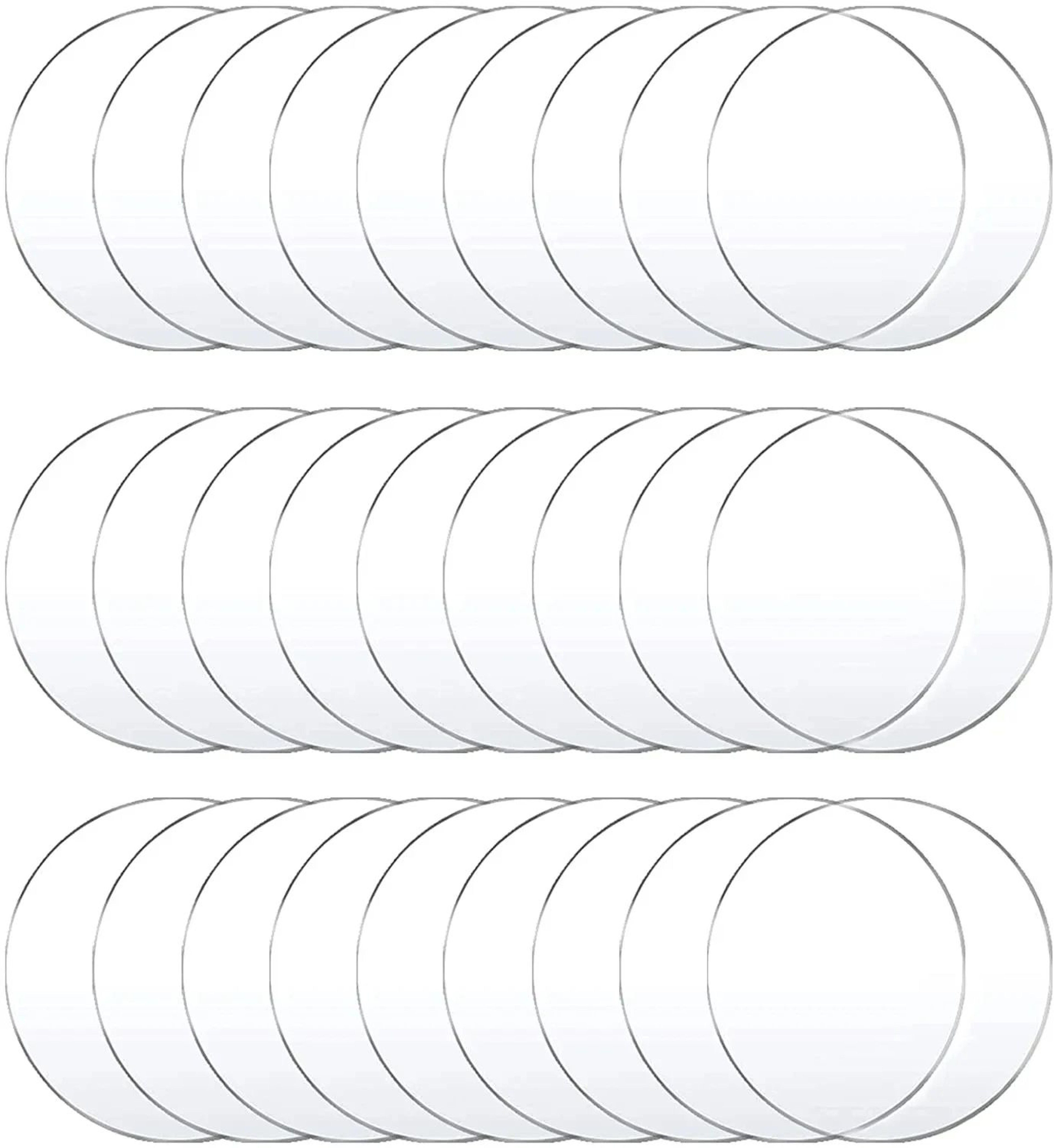 Clear Acrylic Ornament Blanks Round Disc DIY Craft Circles For Custom Decor 6