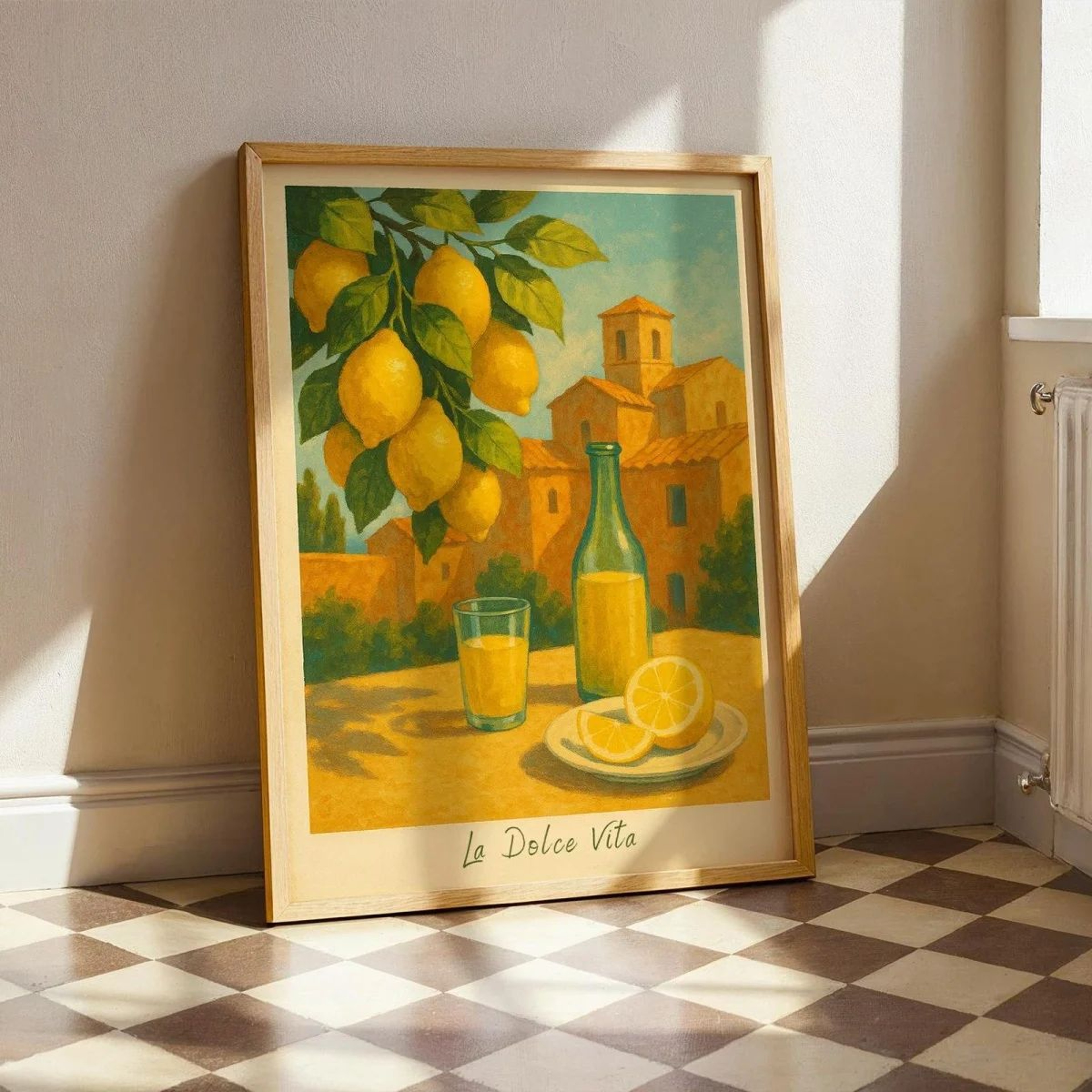 Italian Lemon Tree Wall Art Cottagecore Canvas Spring Landscape Decor 10