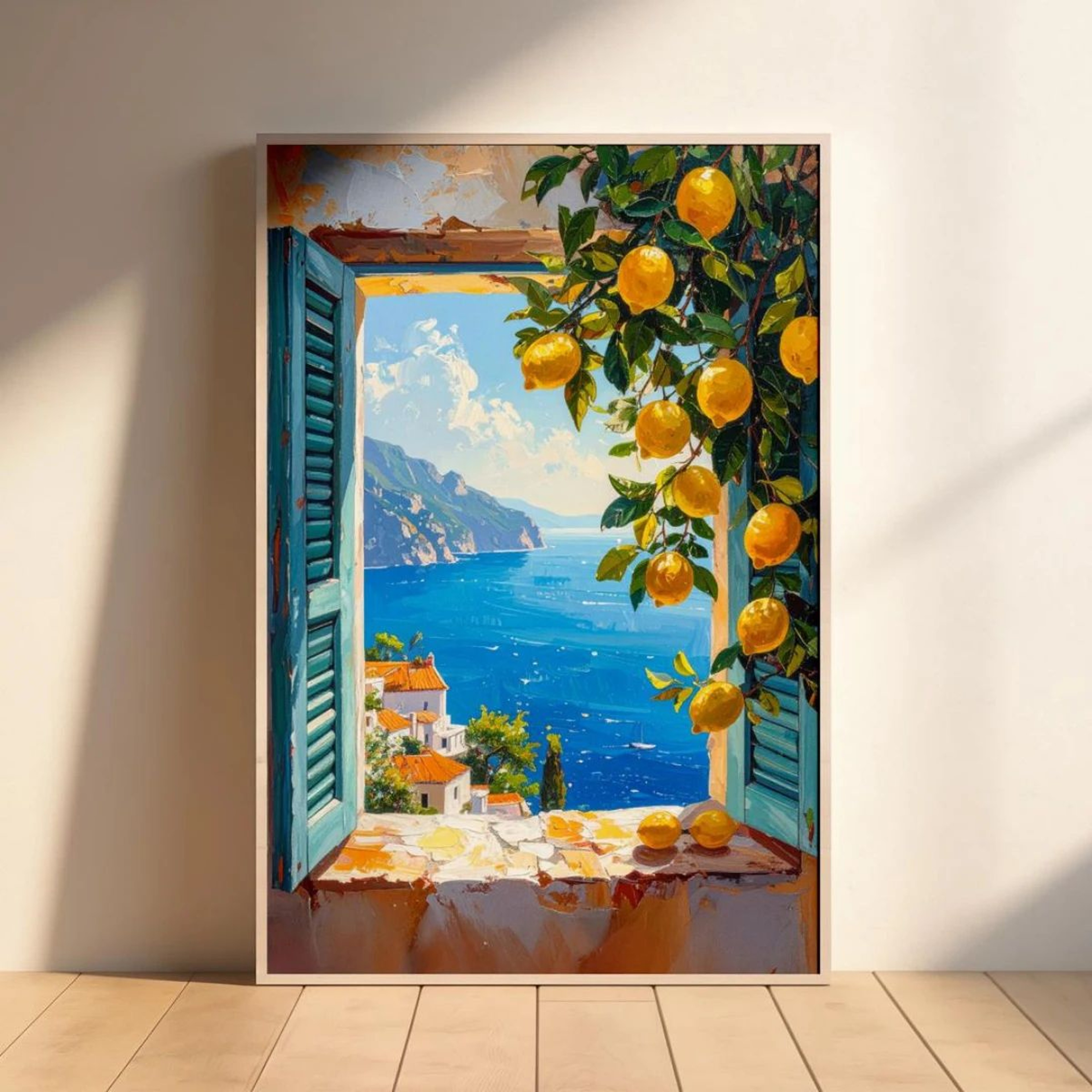 Italian Lemon Tree Wall Art Cottagecore Canvas Spring Landscape Decor 17