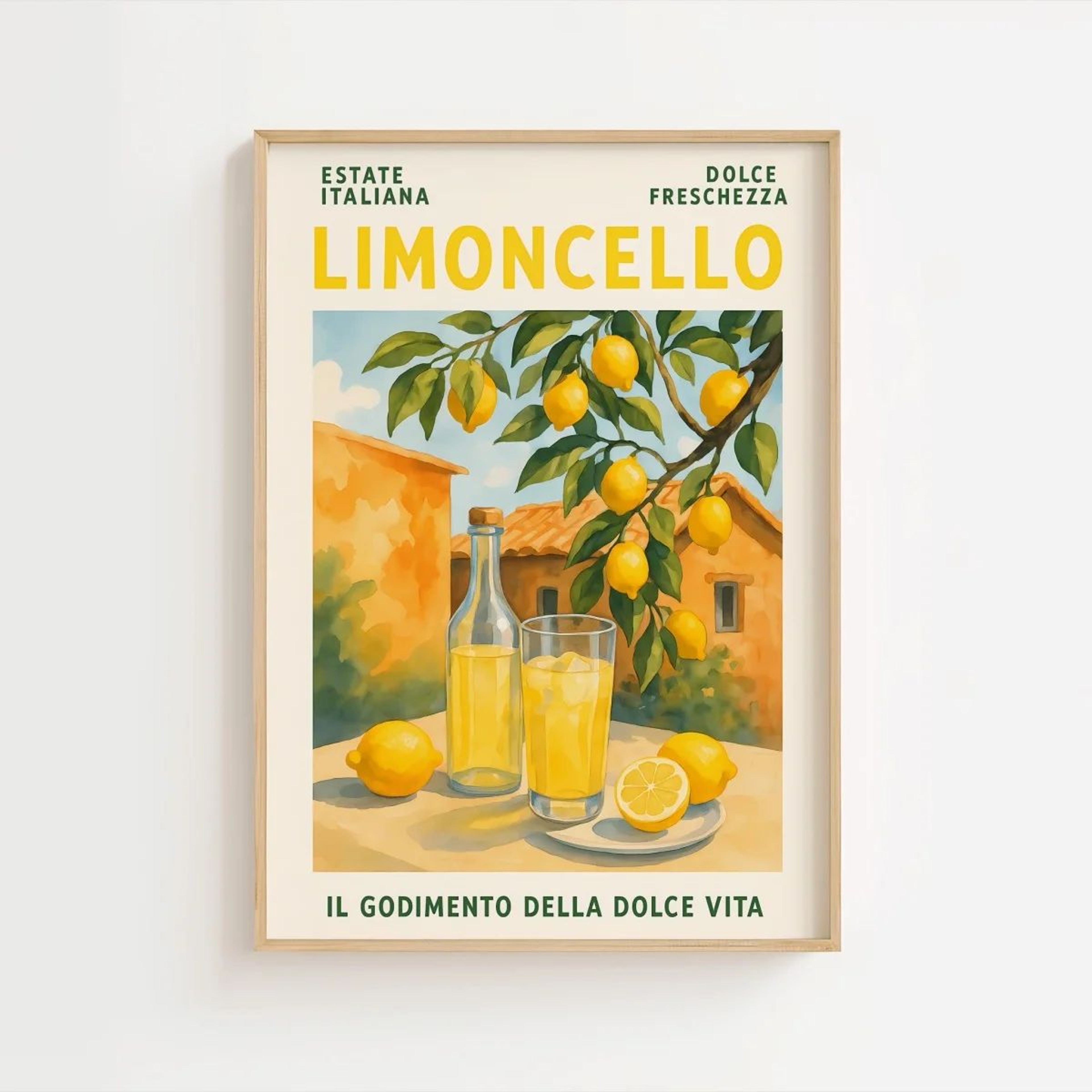Italian Lemon Tree Wall Art Cottagecore Canvas Spring Landscape Decor 19