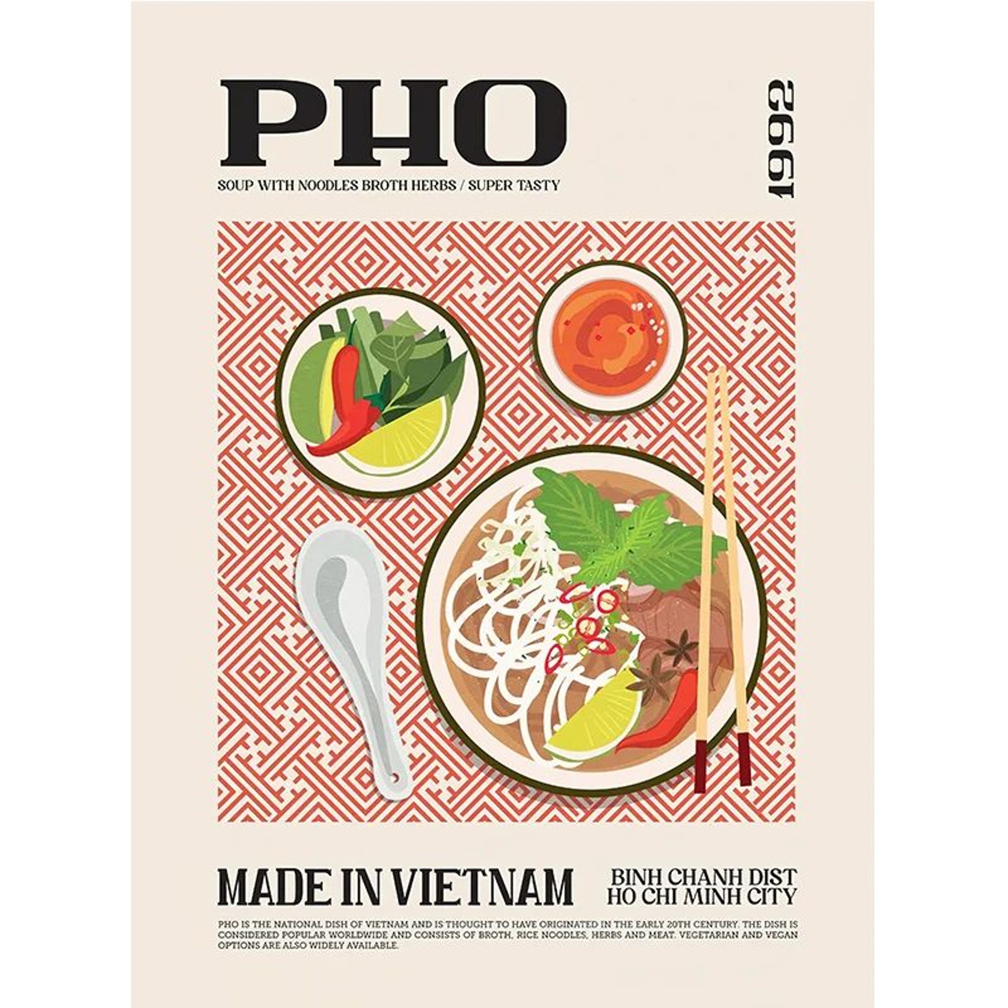 World Cuisine Food Wall Art Kitchen Canvas Poster Ramen Pizza Coffee Decor 21