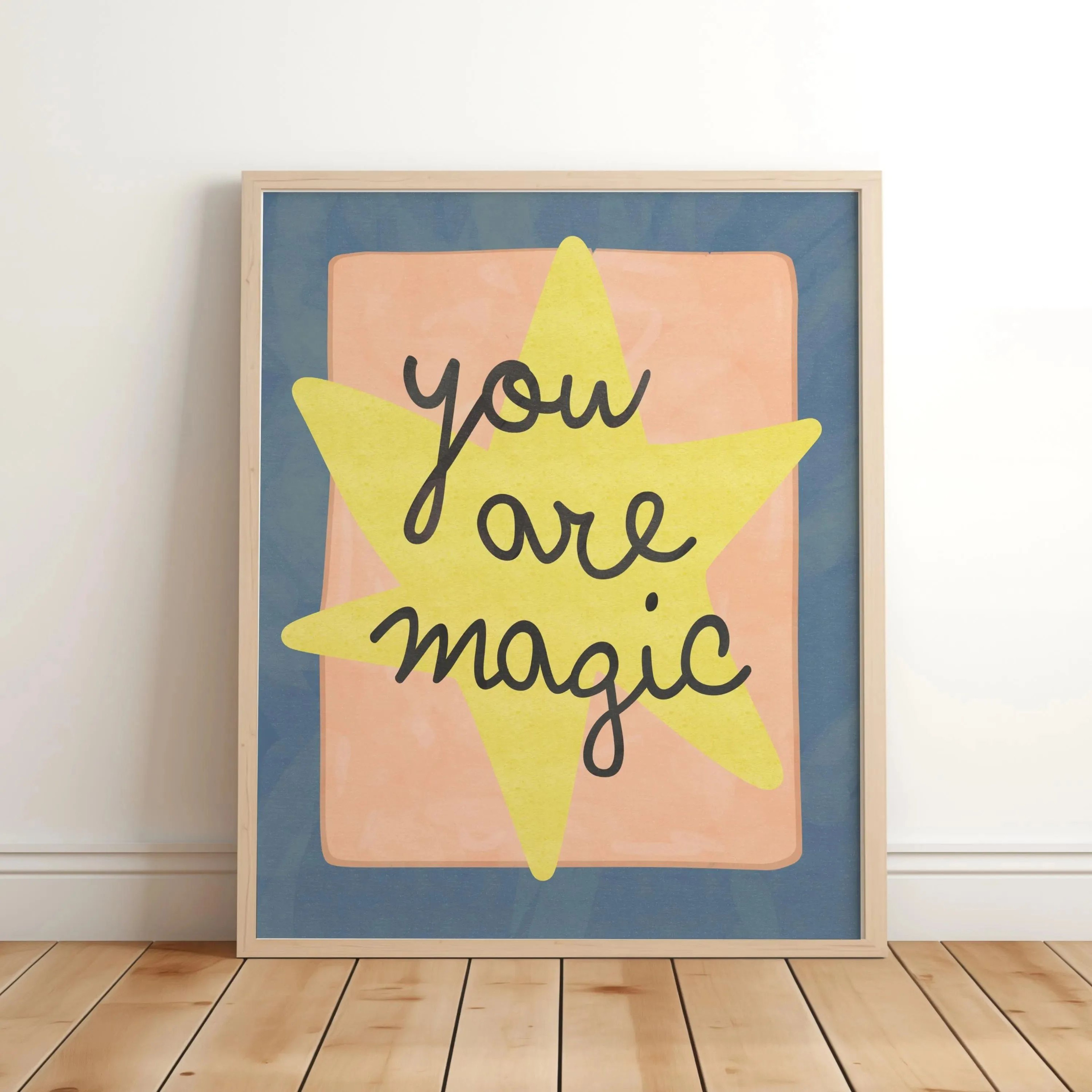 Unicorn Nursery Wall Art Inspirational Kids Room Canvas Magic Quote Decor 15