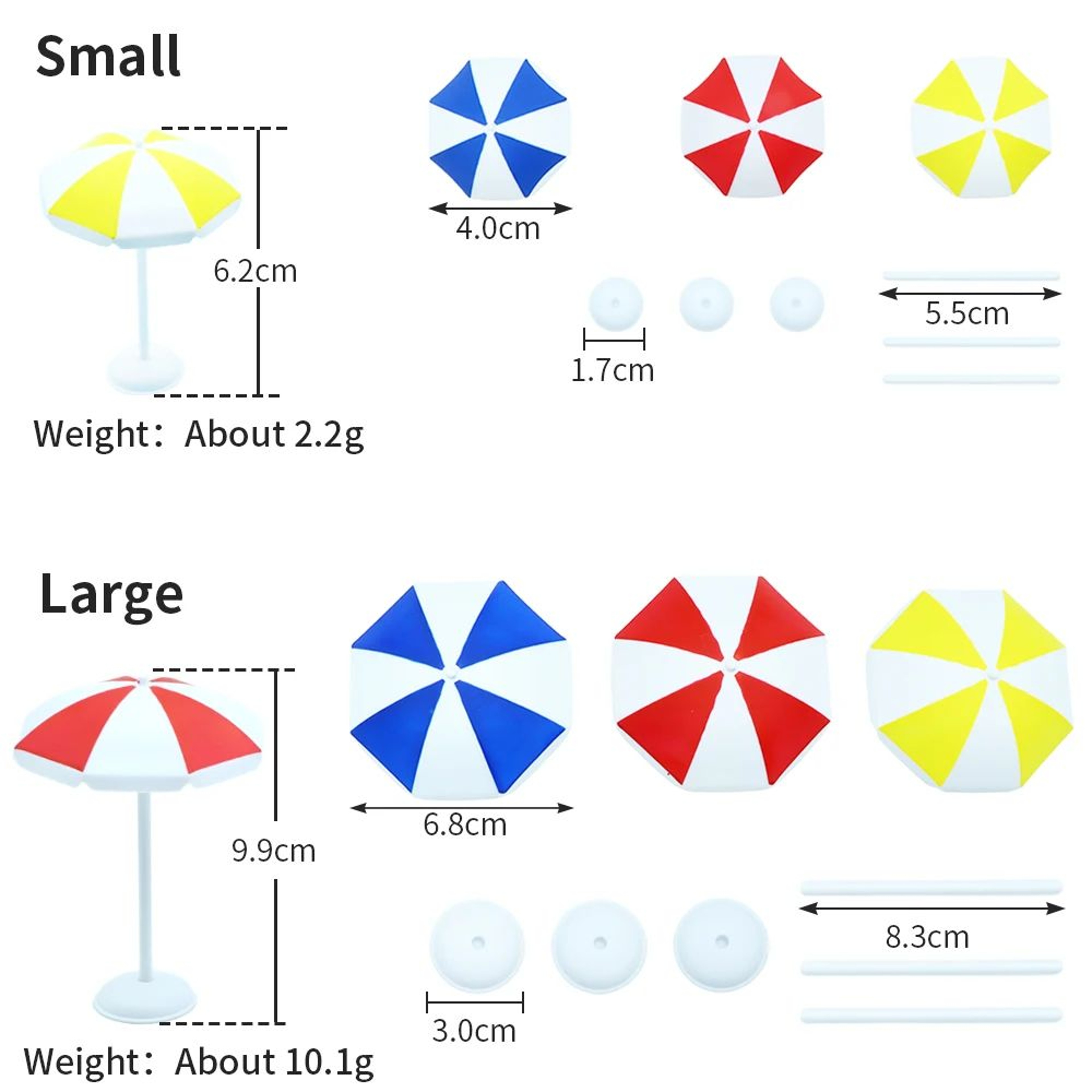 Mini Beach Umbrella Dollhouse Decor Micro Landscape Accessory 1