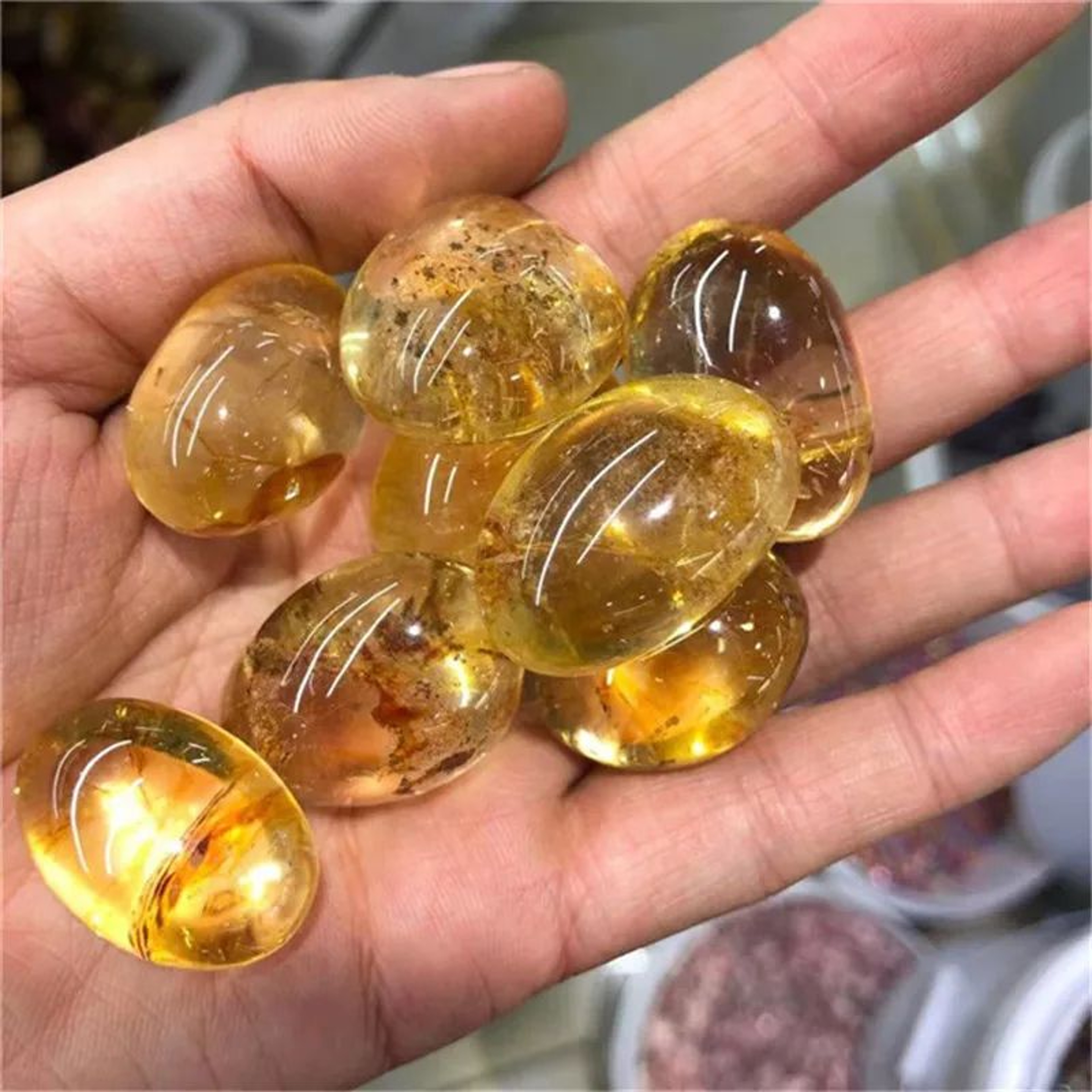 Natural Citrine Crystal Stones Polished Healing Gemstones For Decor And Energy 6