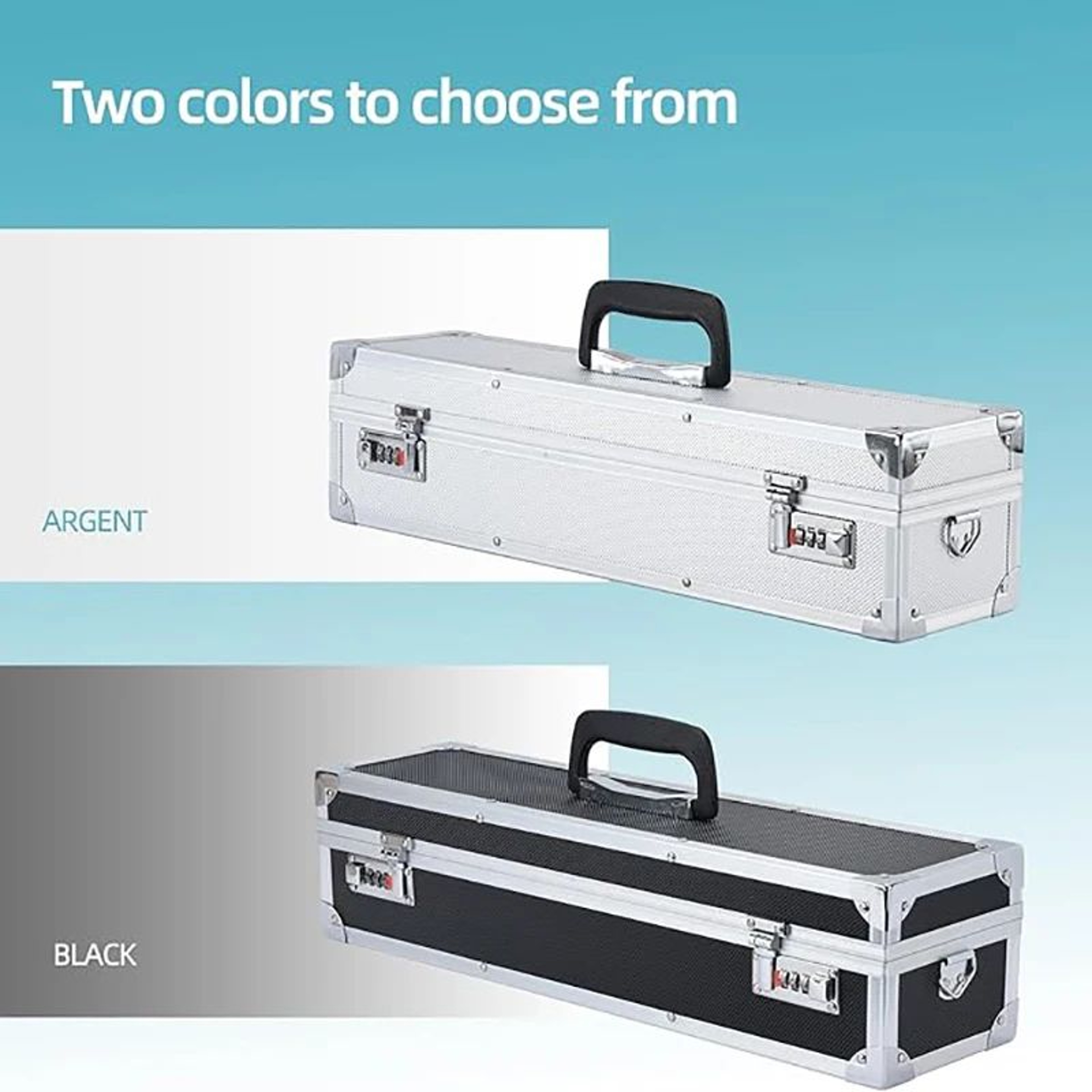 Professional Knife Storage Case Lockable Aluminum Chef Knife Organizer Box 2