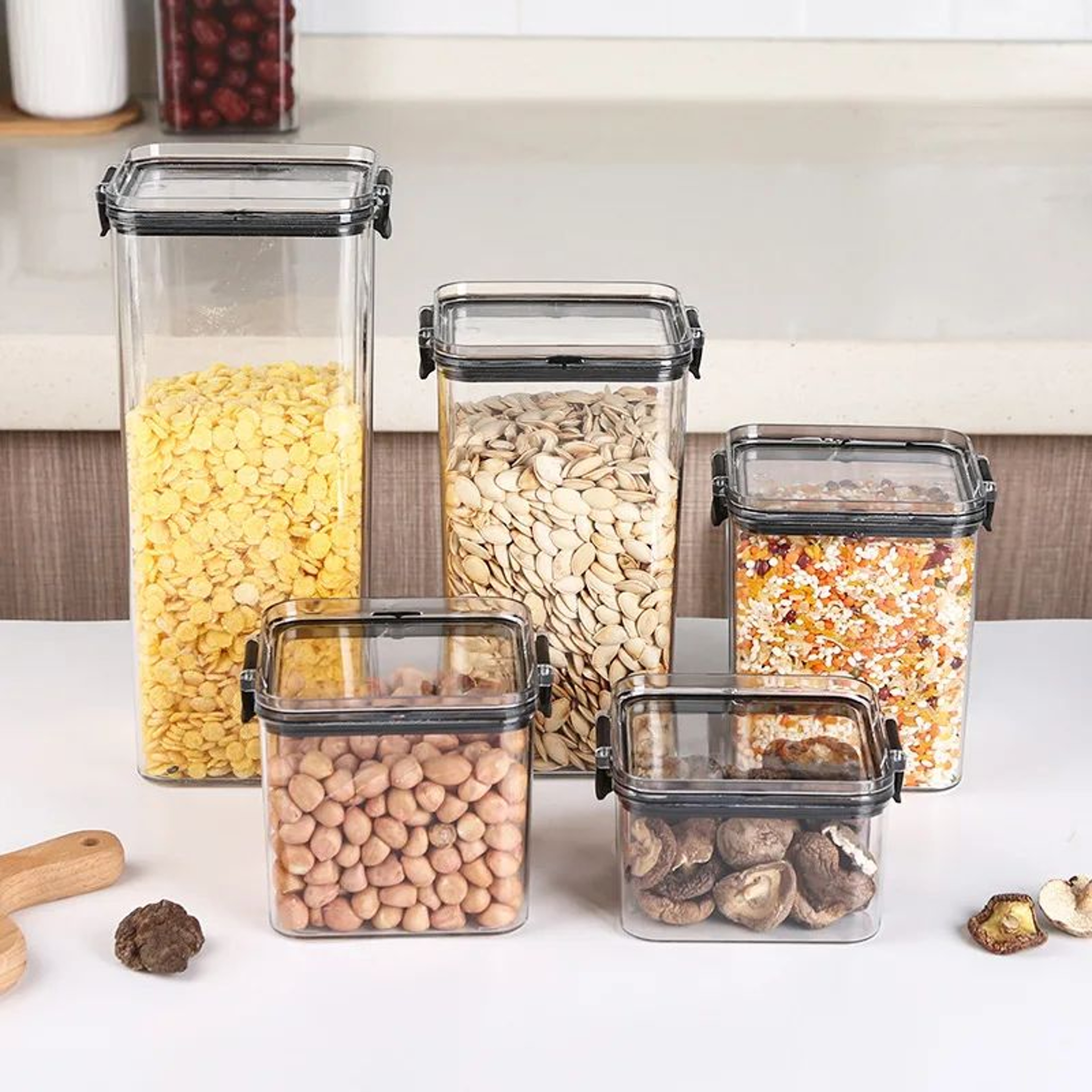 StackSeal 5 Piece Airtight Food Storage Container Set 1