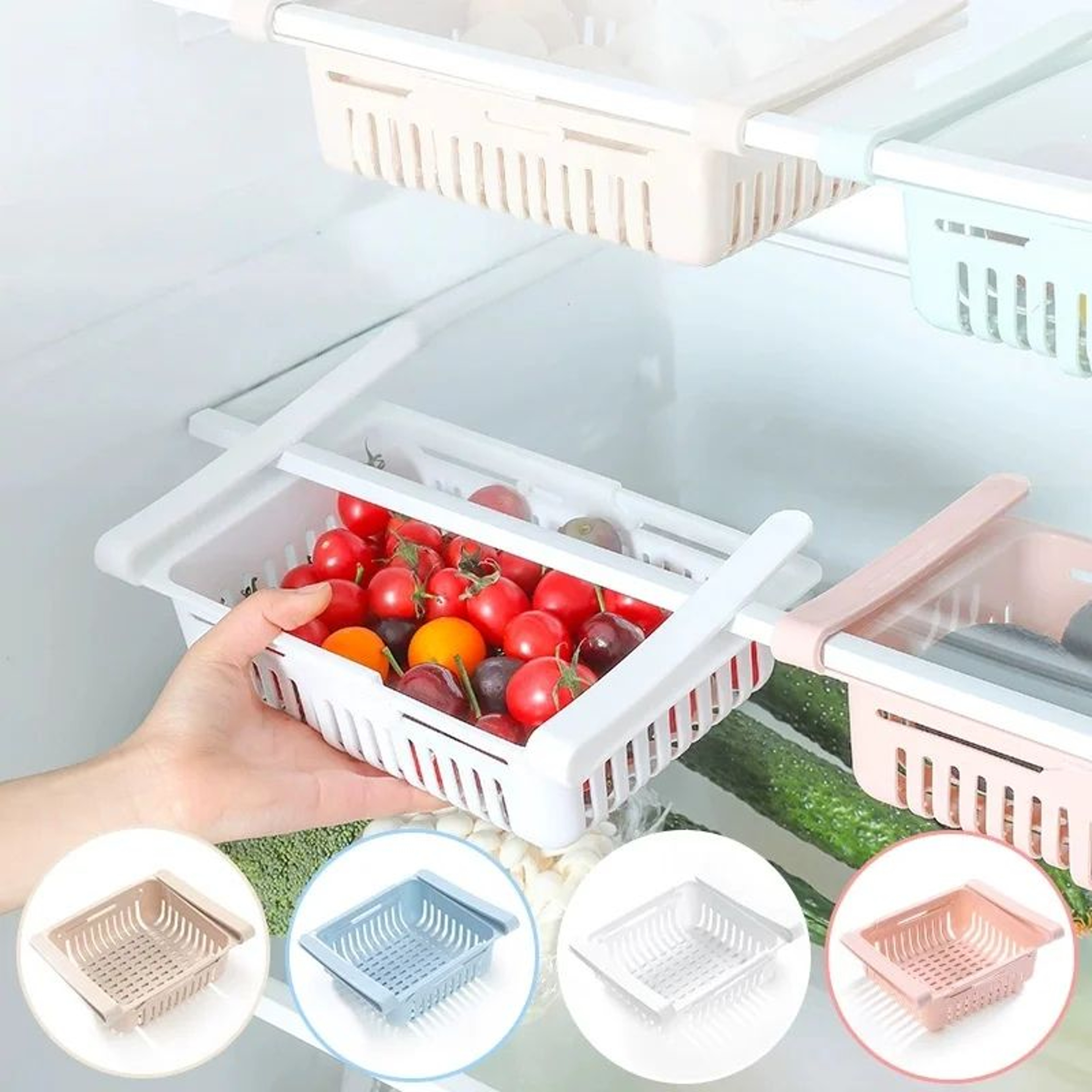 SlideFresh Under Shelf Refrigerator Drawer Organizer 1