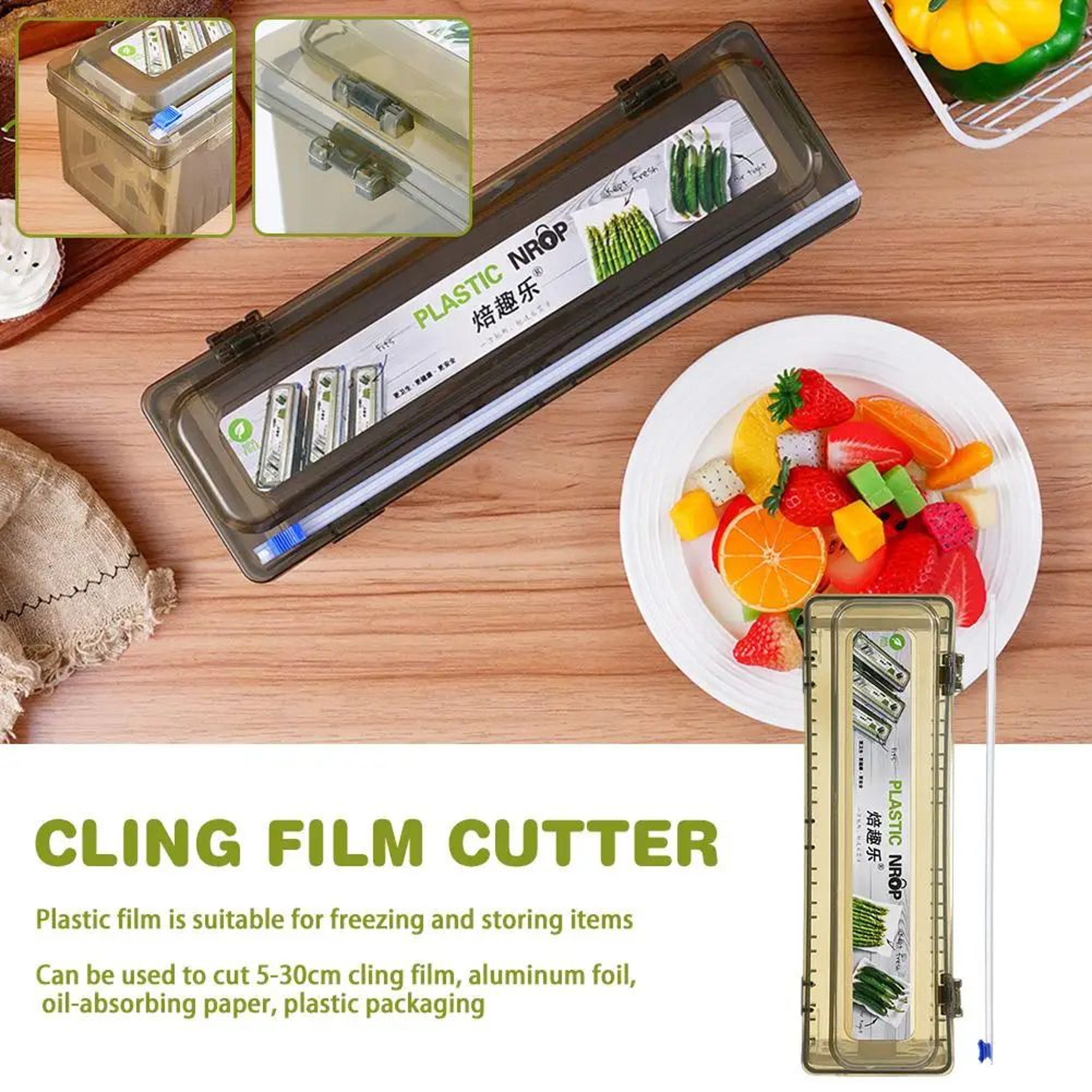 CleanCut Kitchen Wrap Dispenser With Cutter Organizer 4