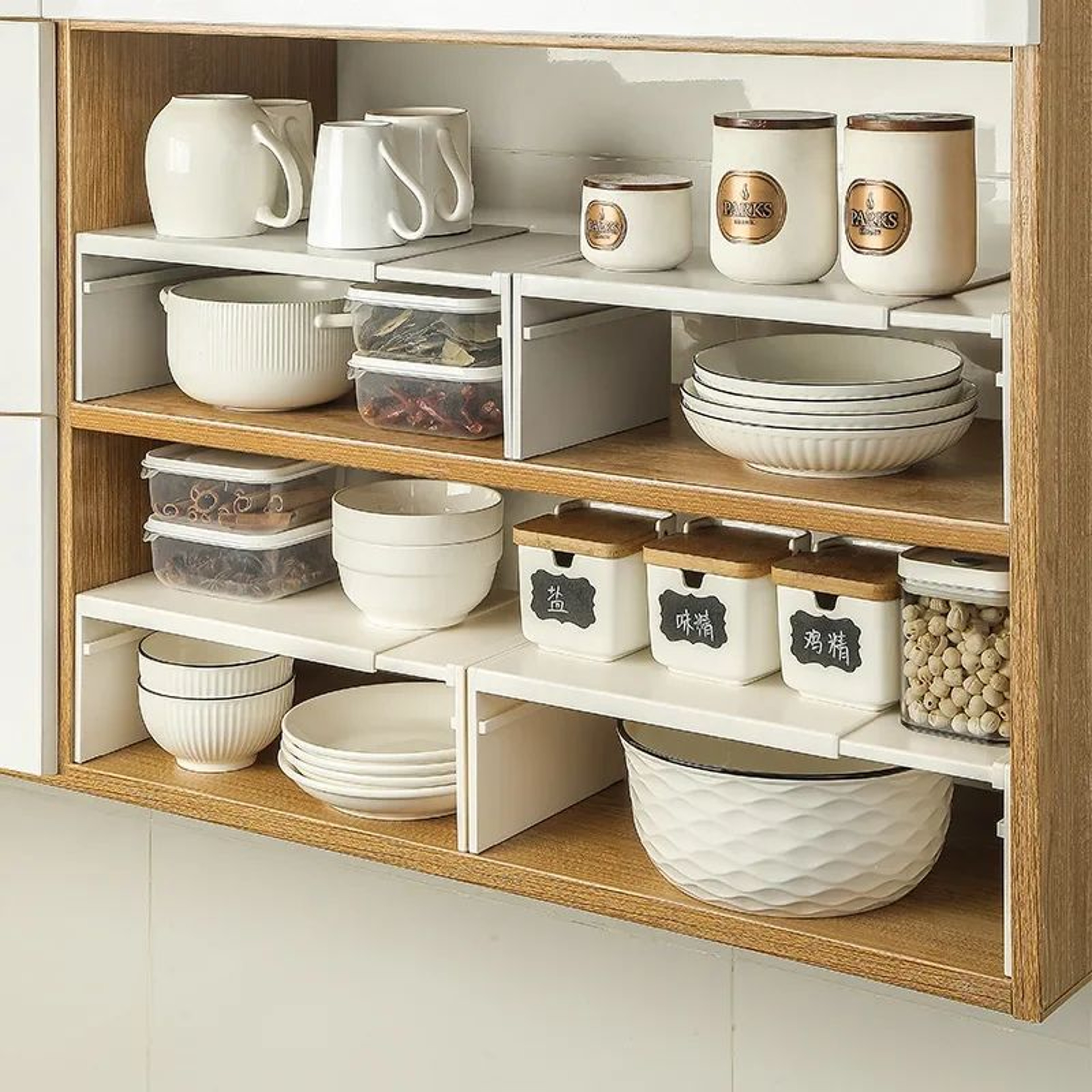 FlexiExpand Retractable Kitchen Shelf Organizer Rack 4