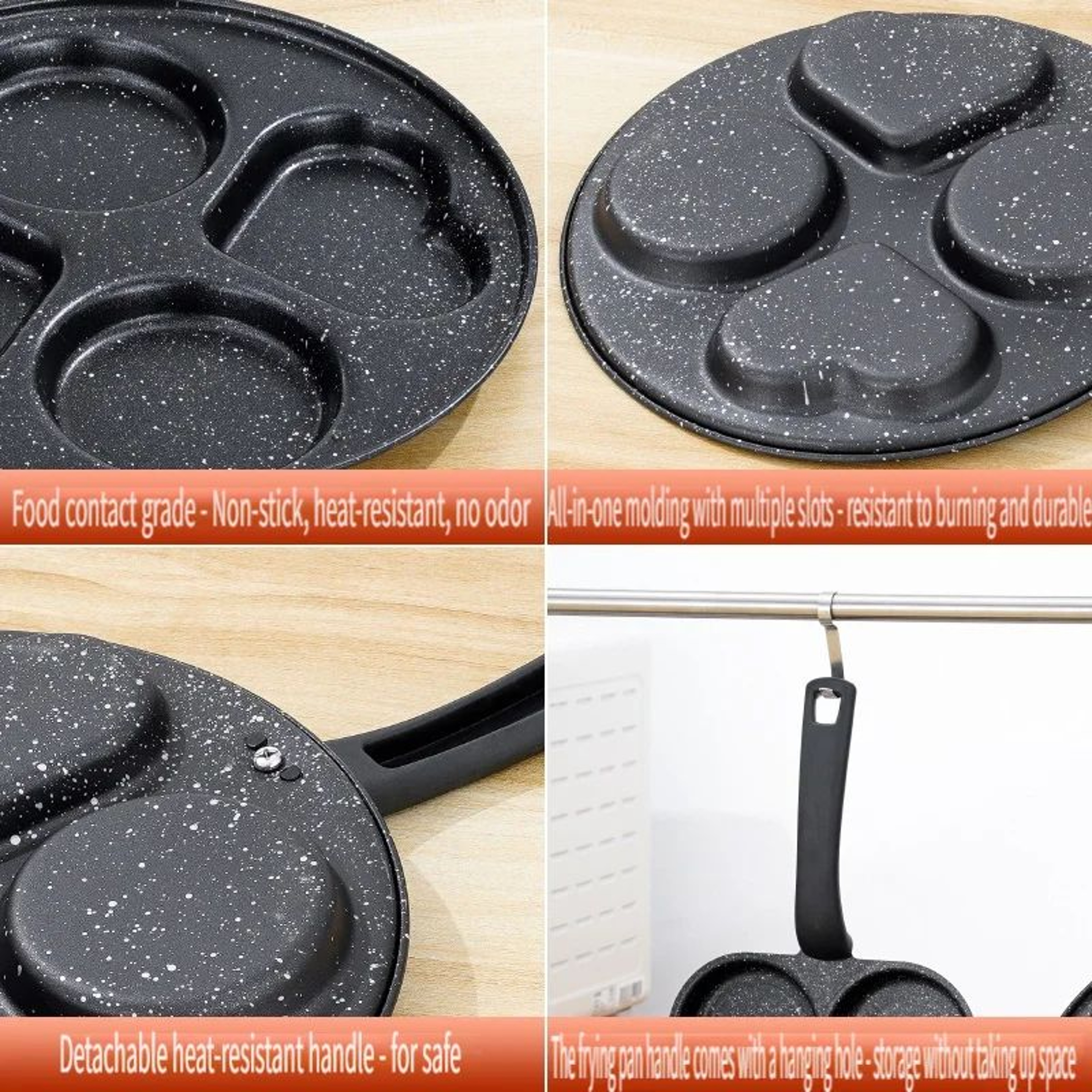 QuickCook 4 Slot Nonstick Egg Frying Pan 3