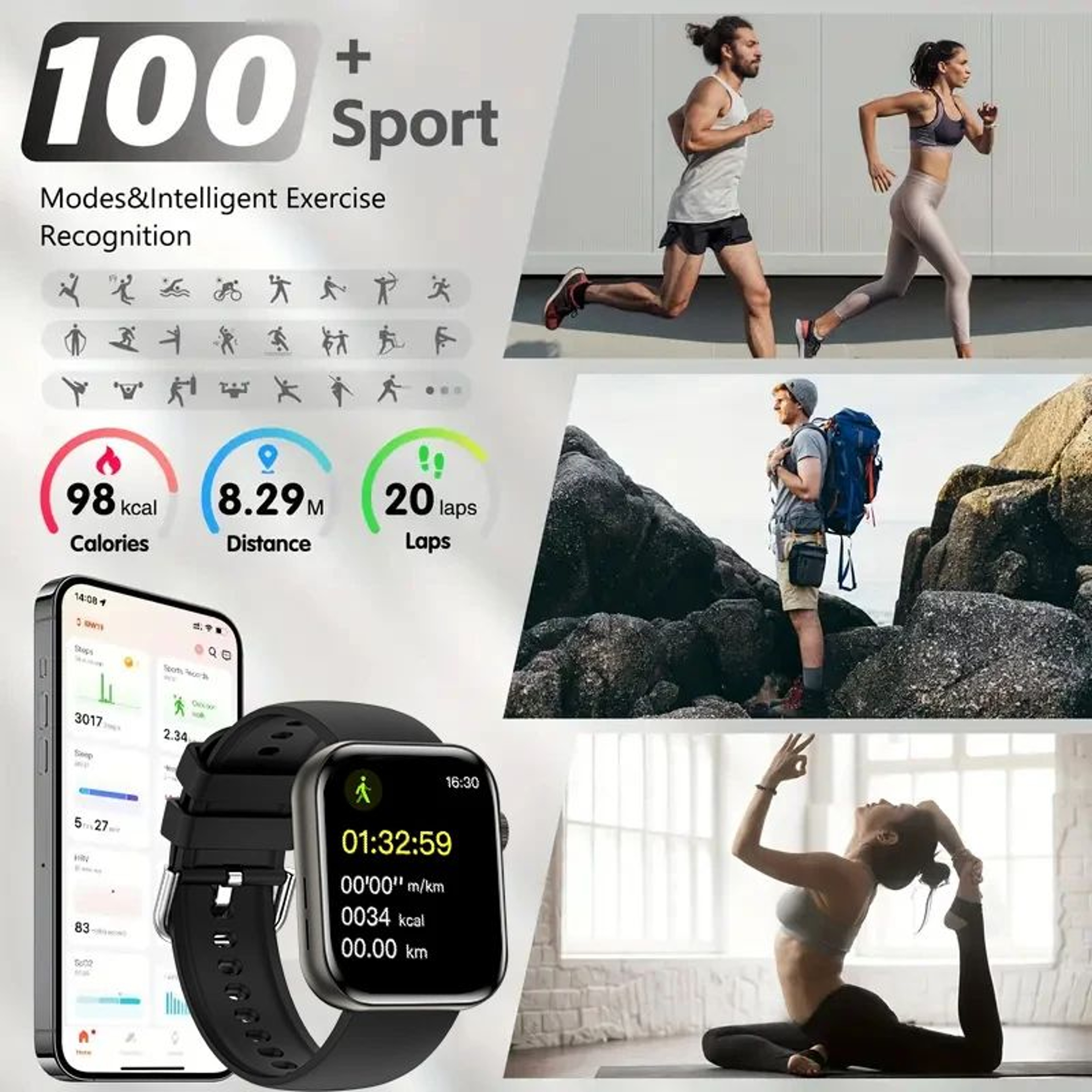 IOS Compatible GPS Smartwatch With AMOLED Display And Bluetooth Call 3