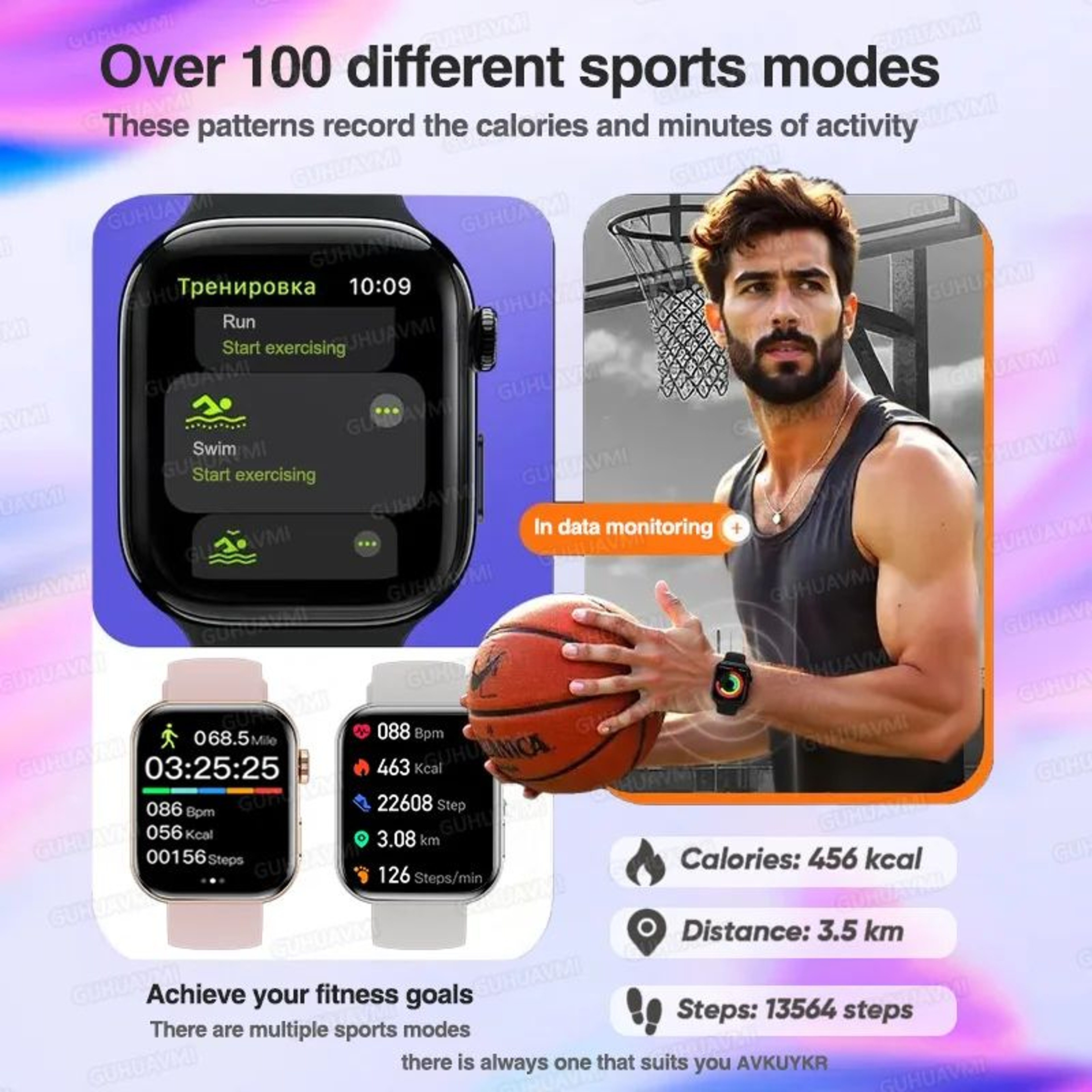 IOS Compatible AMOLED GPS Smartwatch With Bluetooth Call And Waterproof Design 2