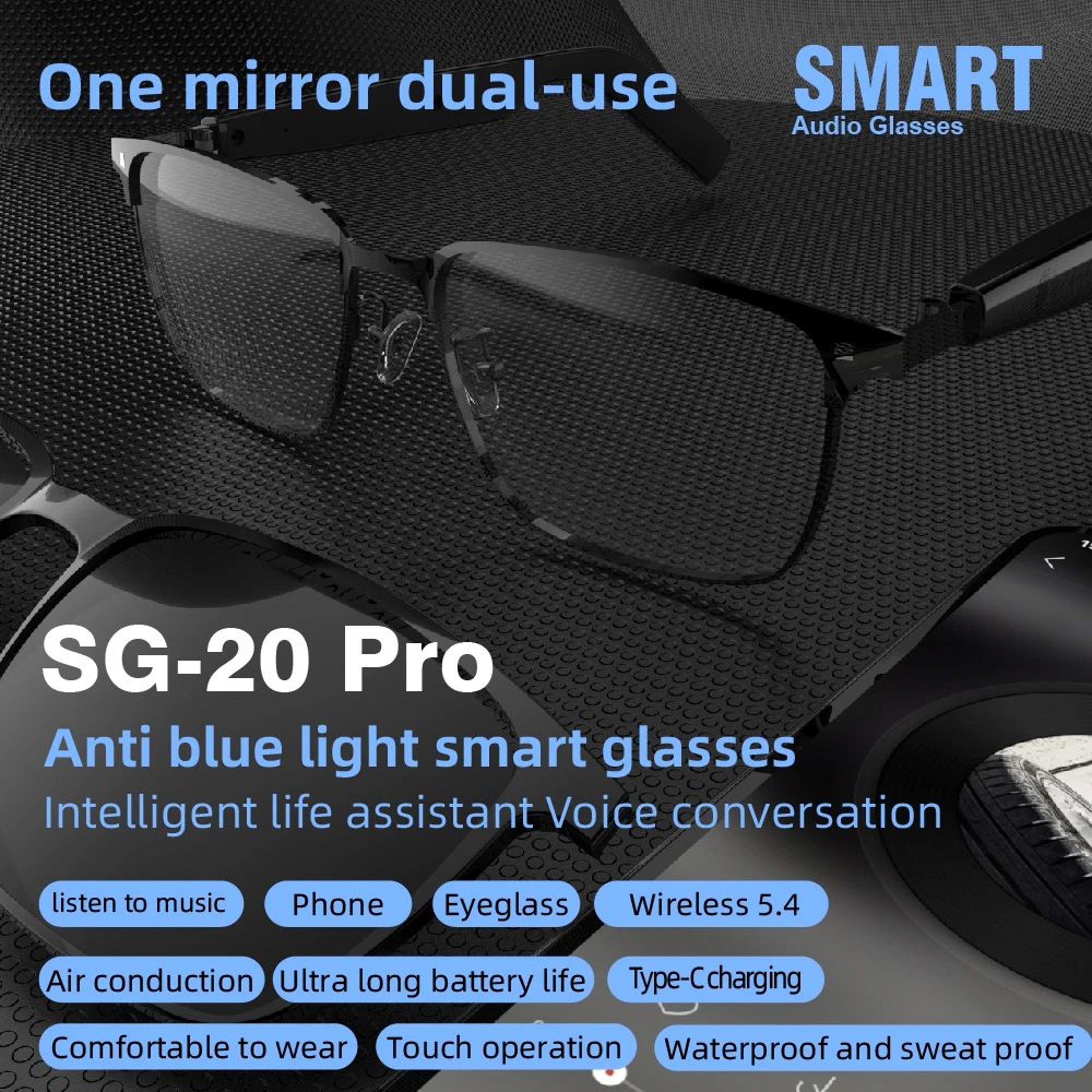 SoundVision Smart Audio Glasses With Bluetooth And Voice Assistant 5