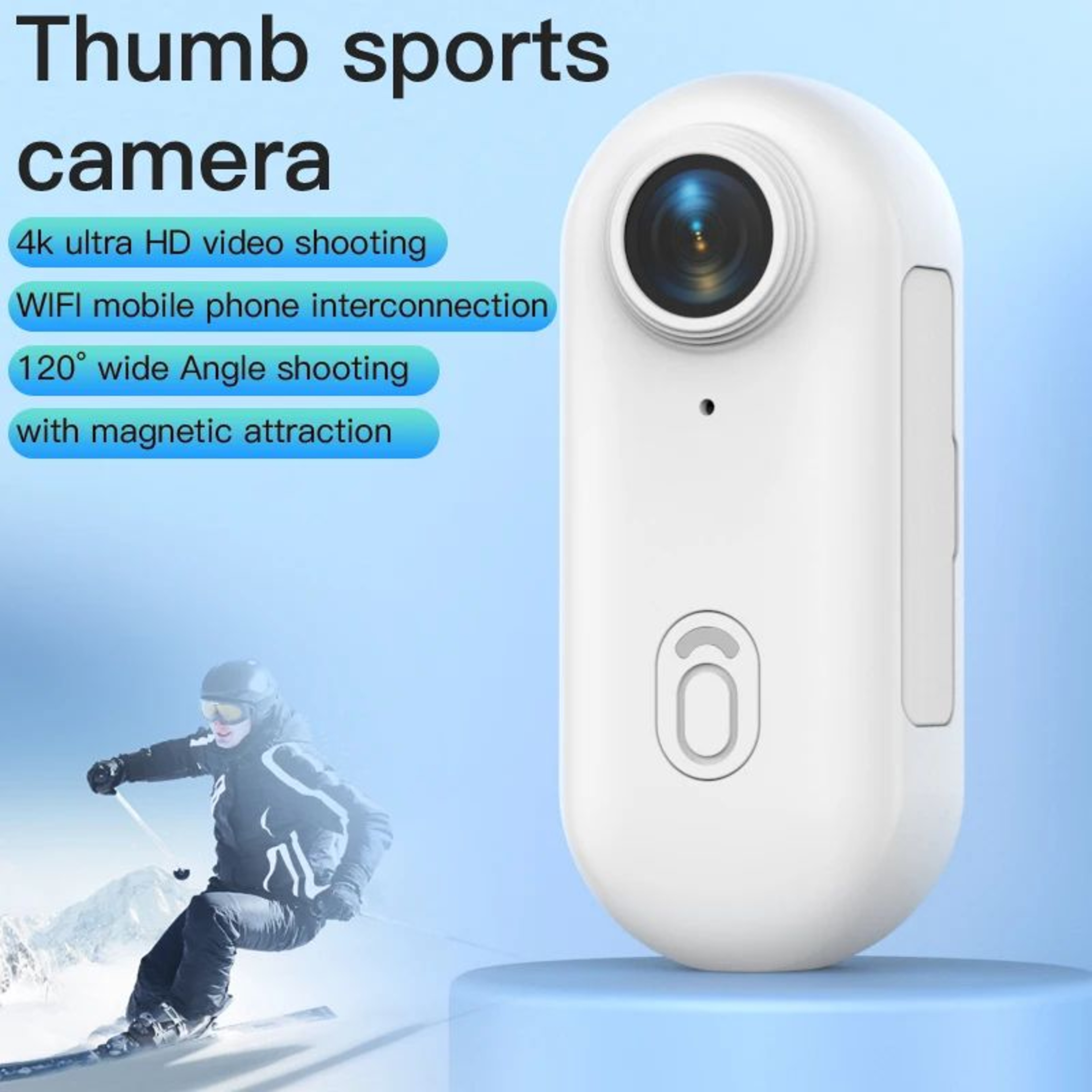 4K Mini Action Camera With Stabilization And Compact Thumb Size Design 3