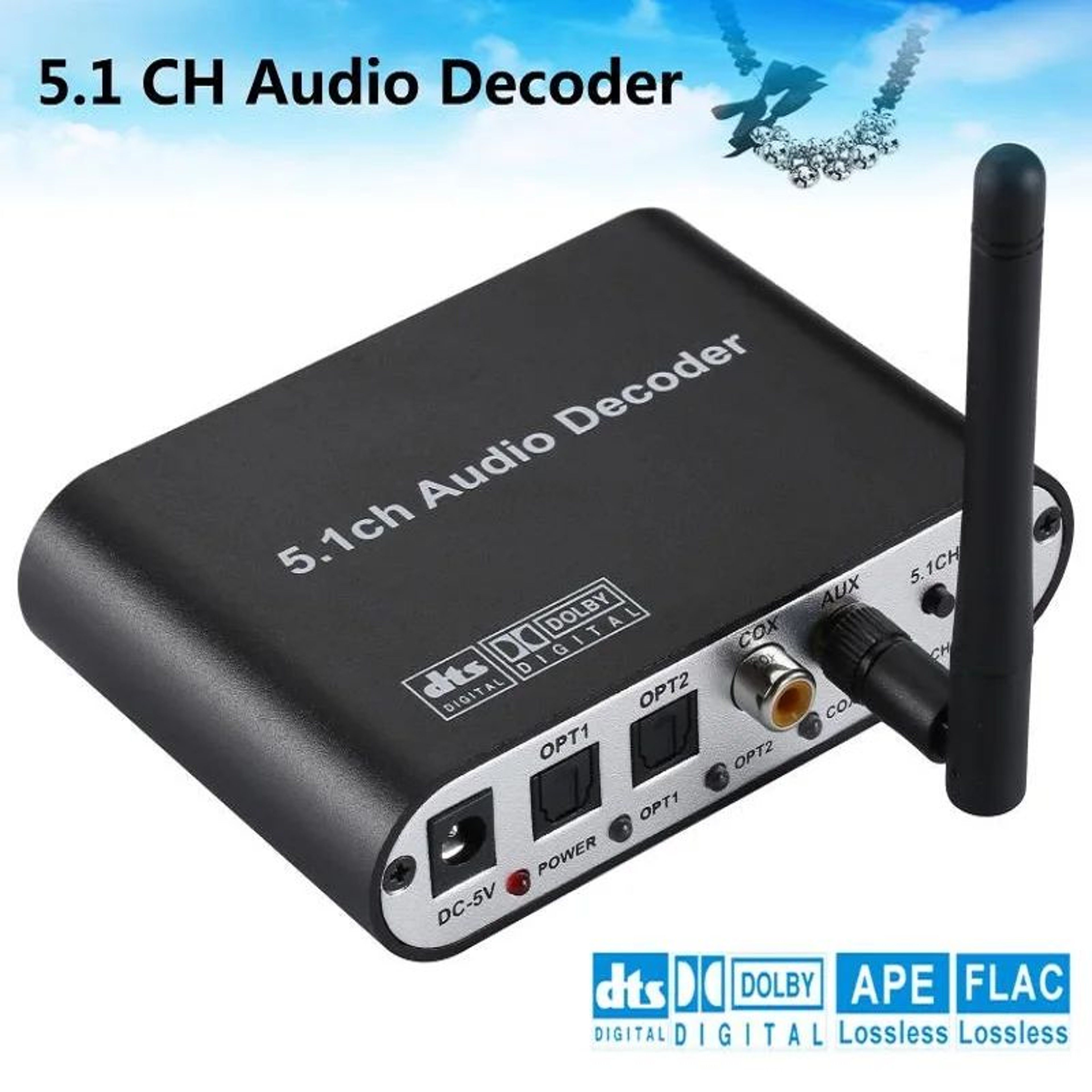 SoundSync 51 Audio Decoder Digital To Analog Surround Sound Converter 0