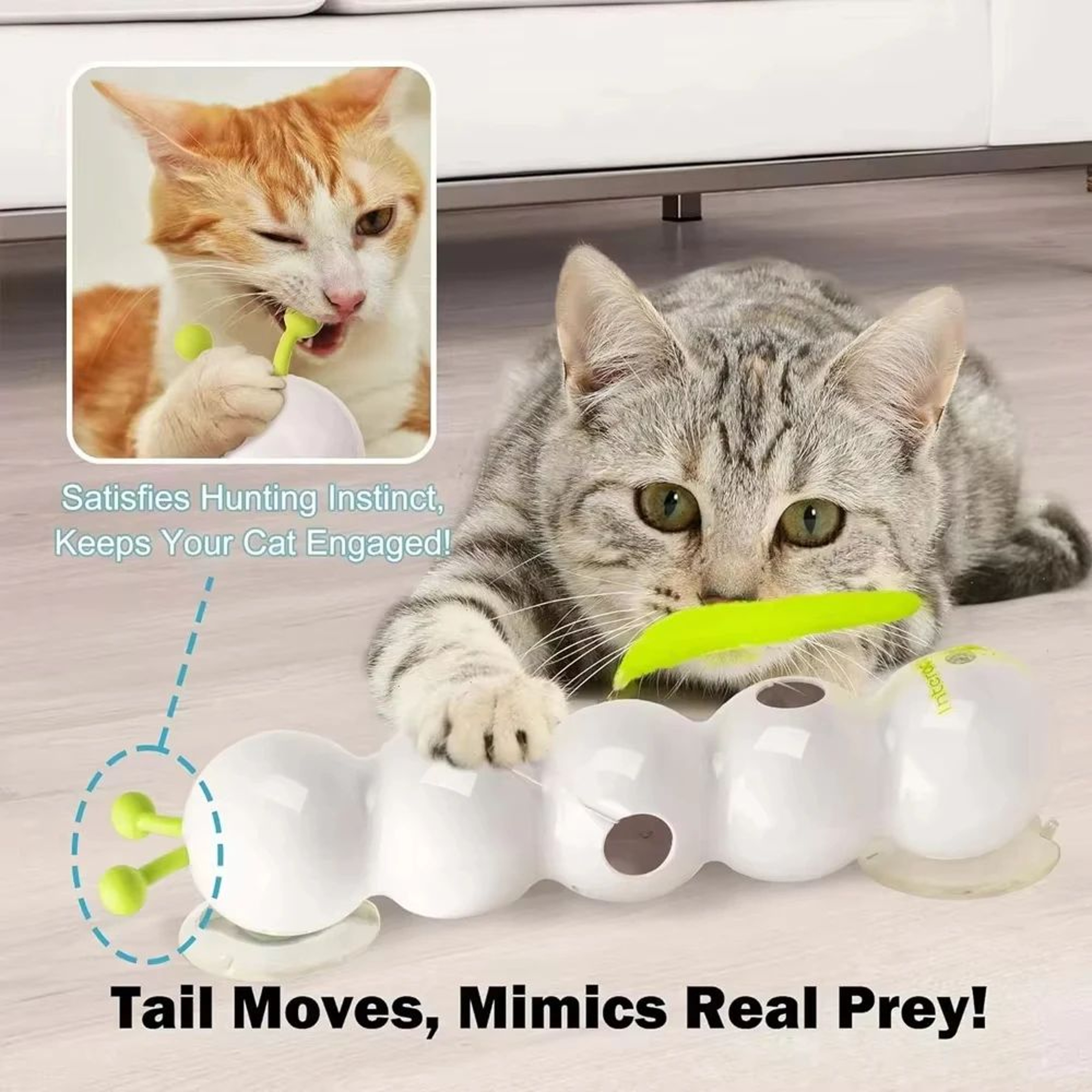 Interactive Cat Toy Motion Activated Automatic Teasing Cat Play Station 0