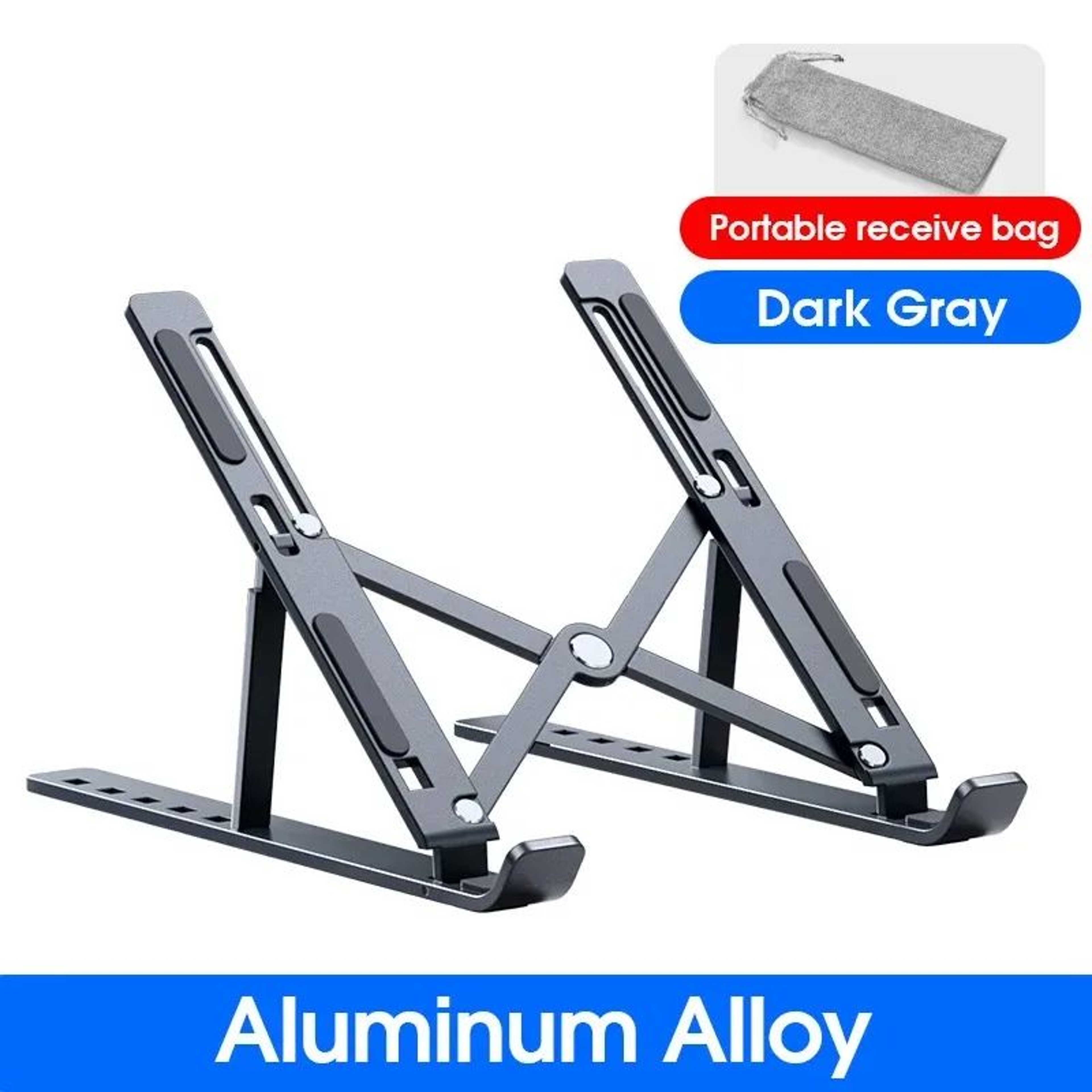FlexLift Adjustable Laptop Stand Aluminum Foldable Cooling Stand For Desk Setup 6