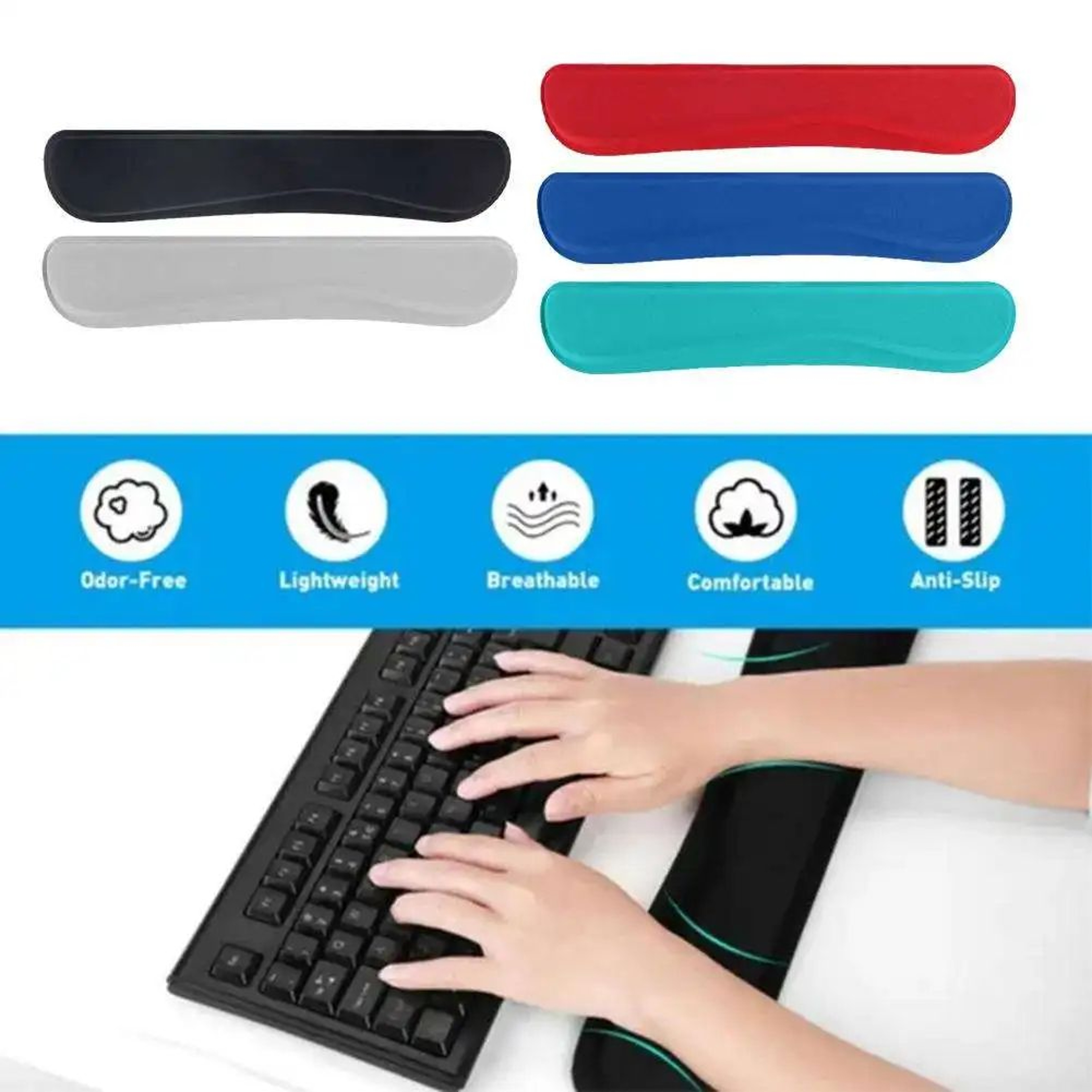 Keyboard Wrist Rest Pad Memory Foam Ergonomic Support For Gaming And Office 1