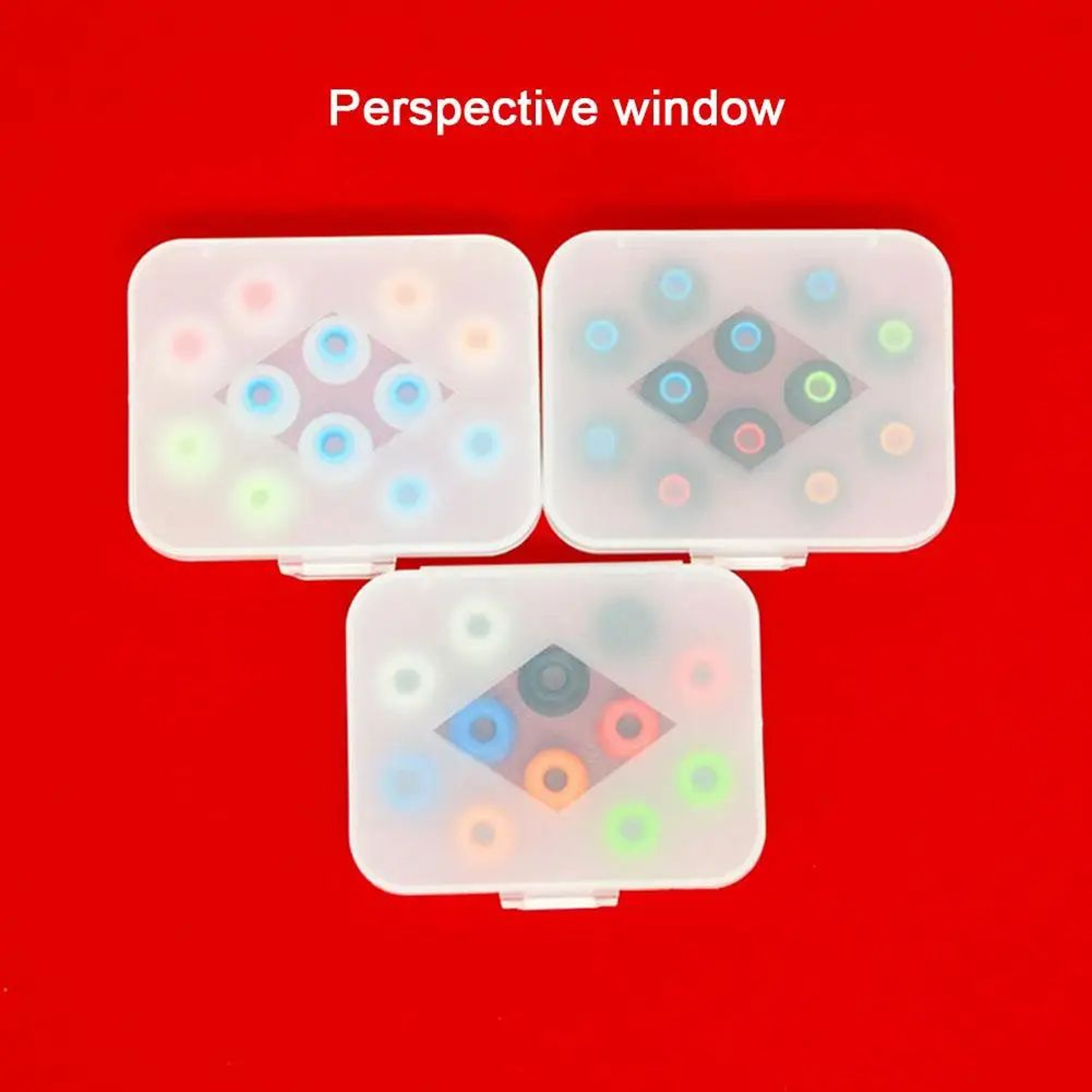 Portable Silicone Eartip Storage Case Transparent Dustproof Earbud Holder 1