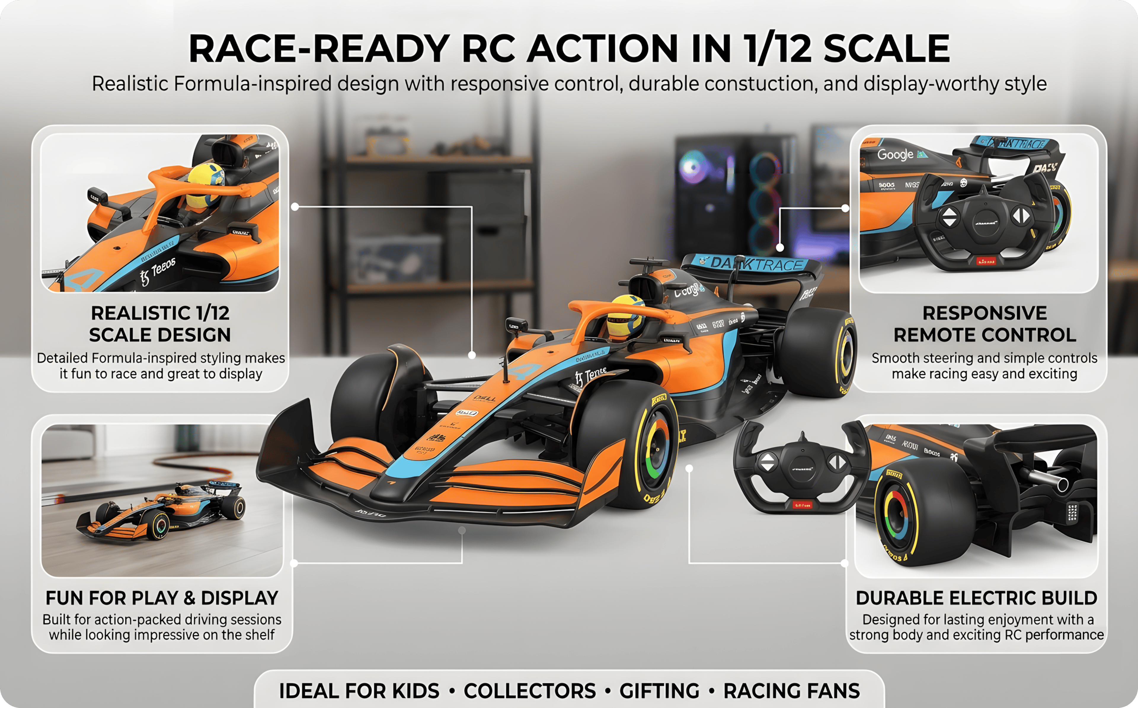 Remote Control F1 Racing Car 112 Scale Electric RC – view 11