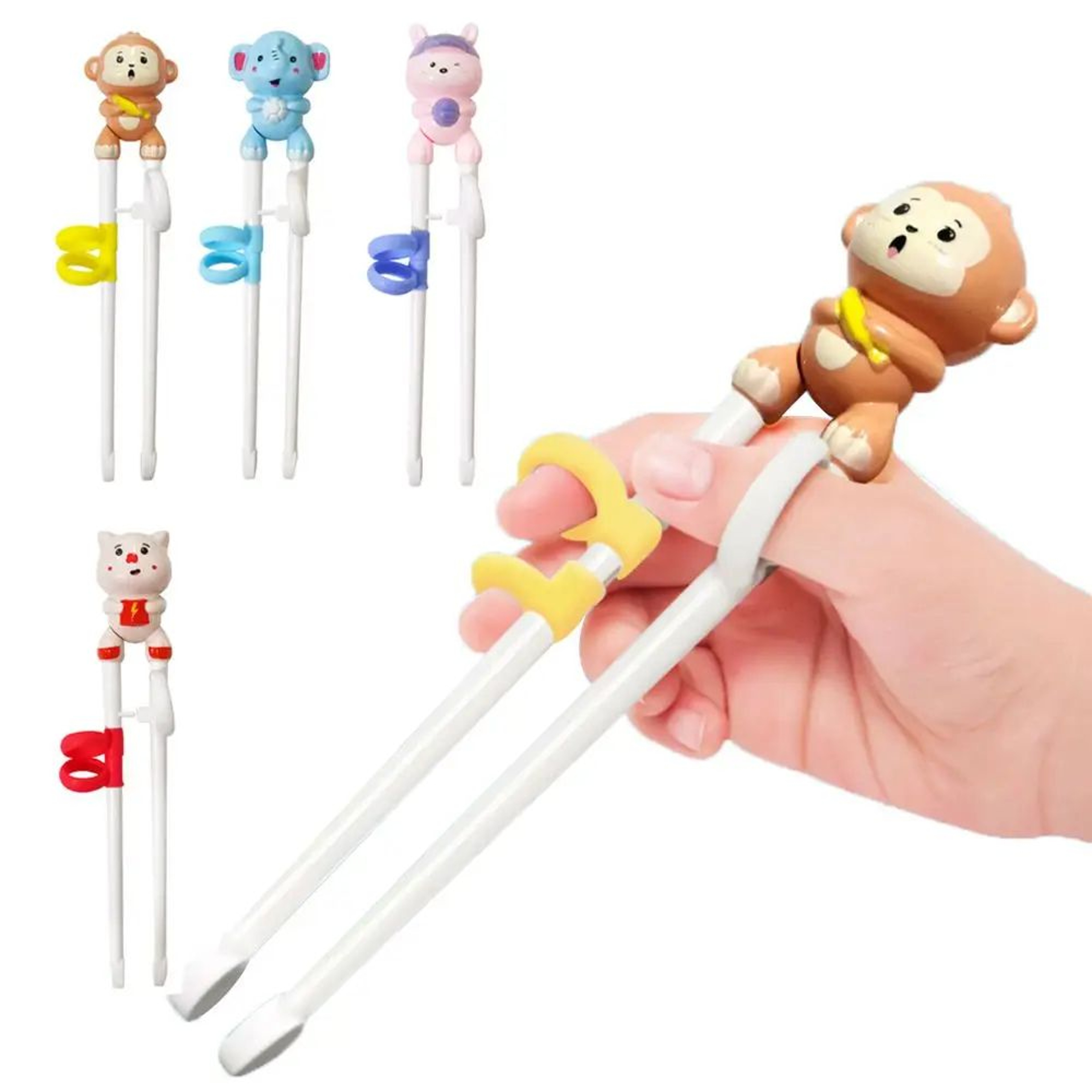 Cartoon Animal Kids Training Chopsticks Set 0