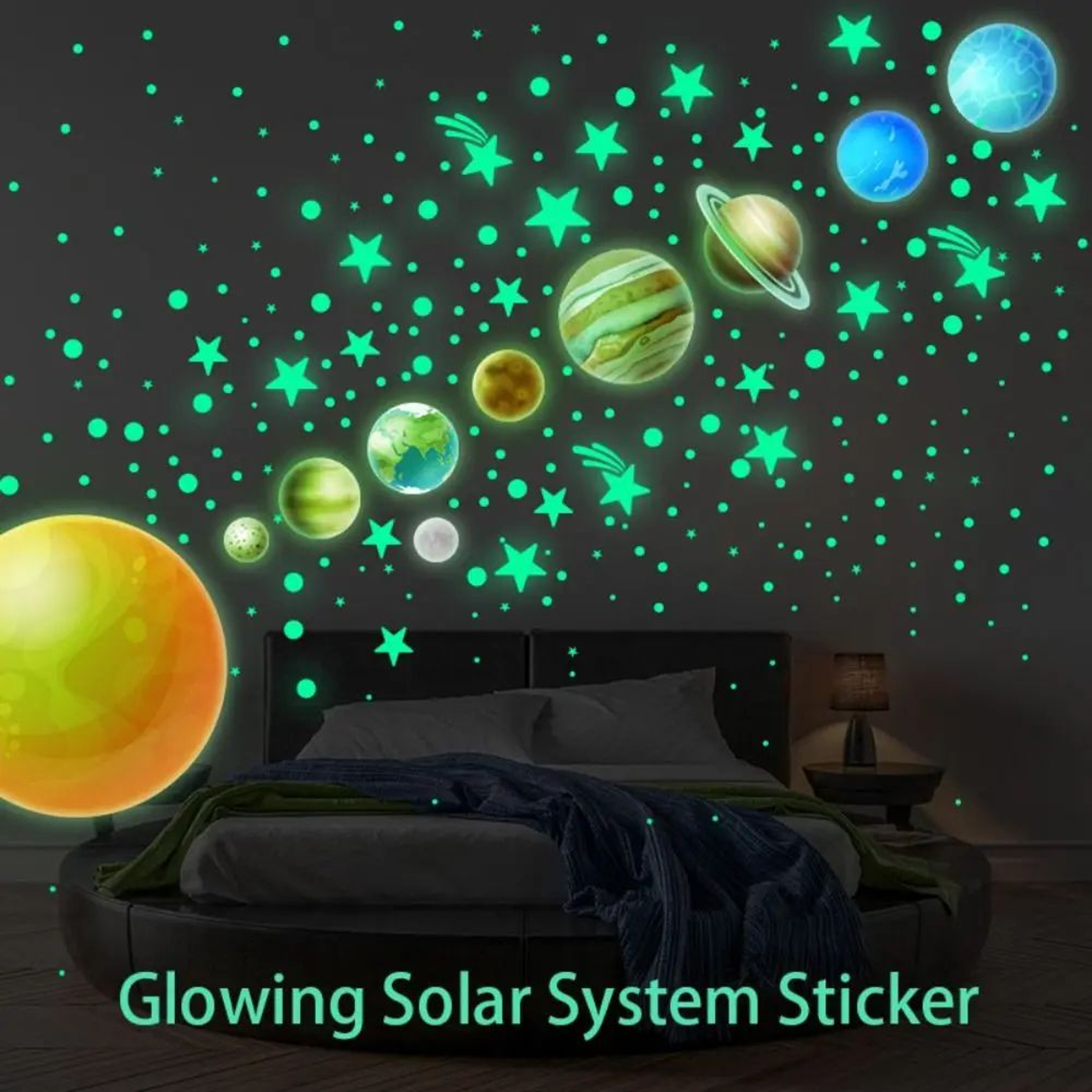 Glow In The Dark Star Wall Stickers Set 1