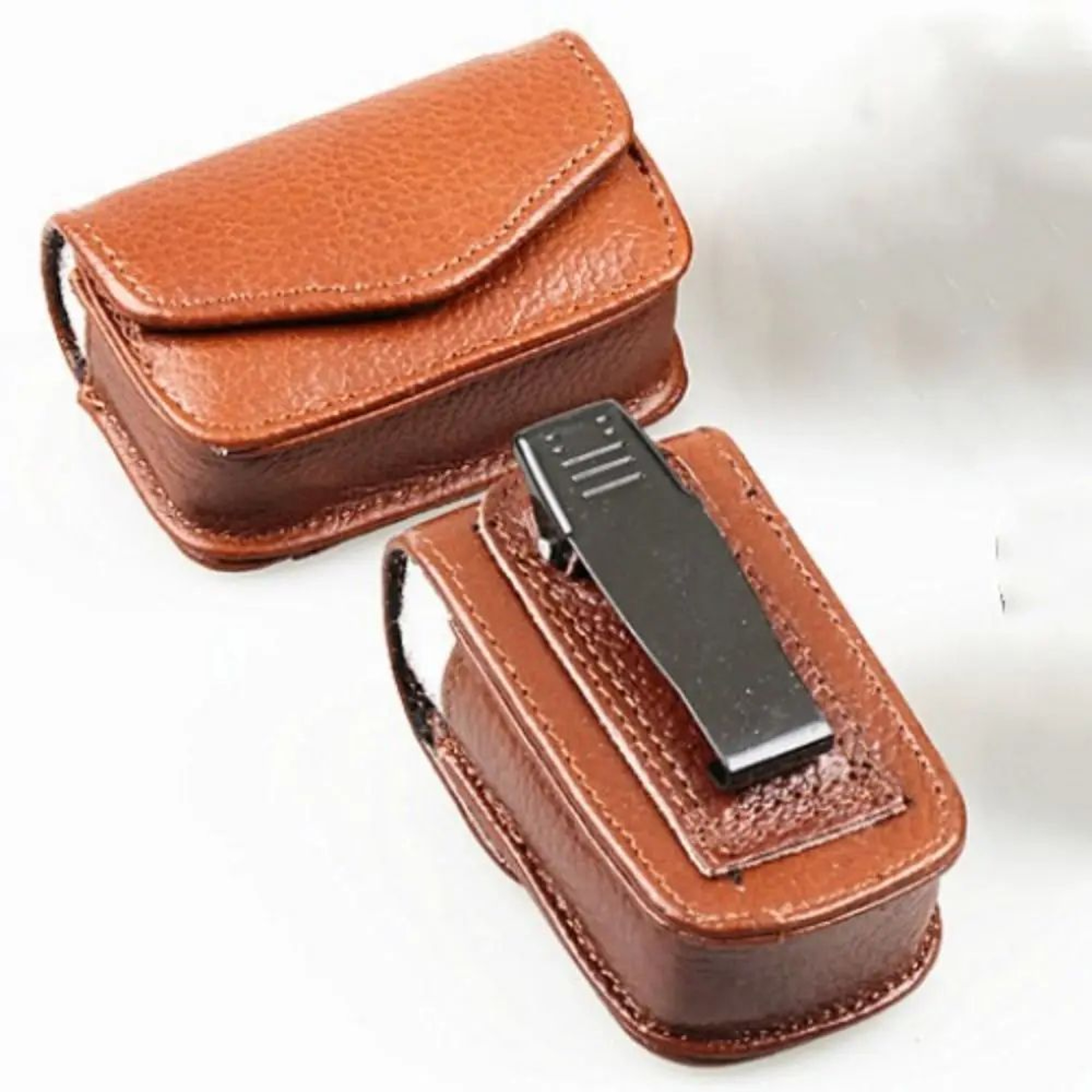Portable Leather Folding Glasses Case 4