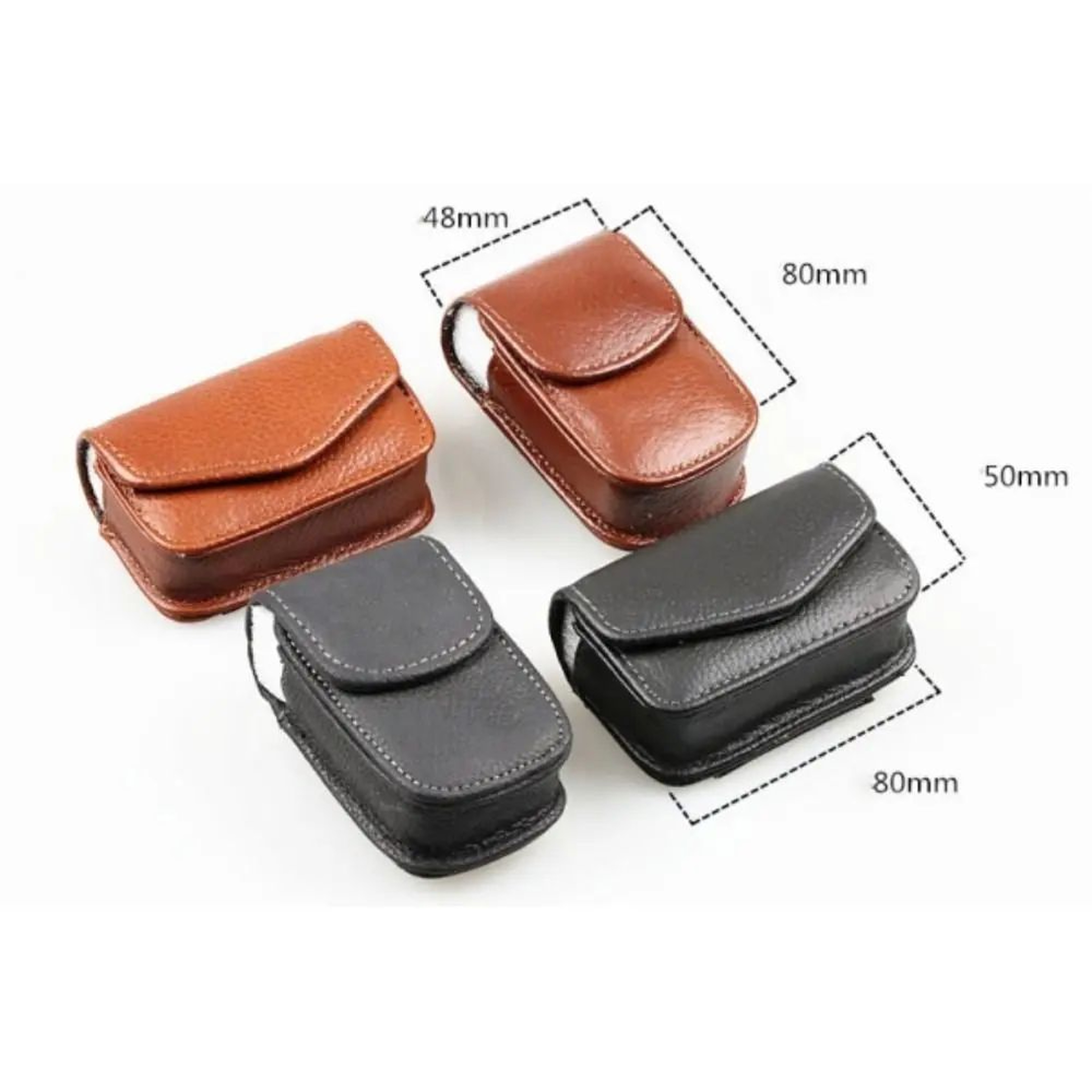 Portable Leather Folding Glasses Case 5
