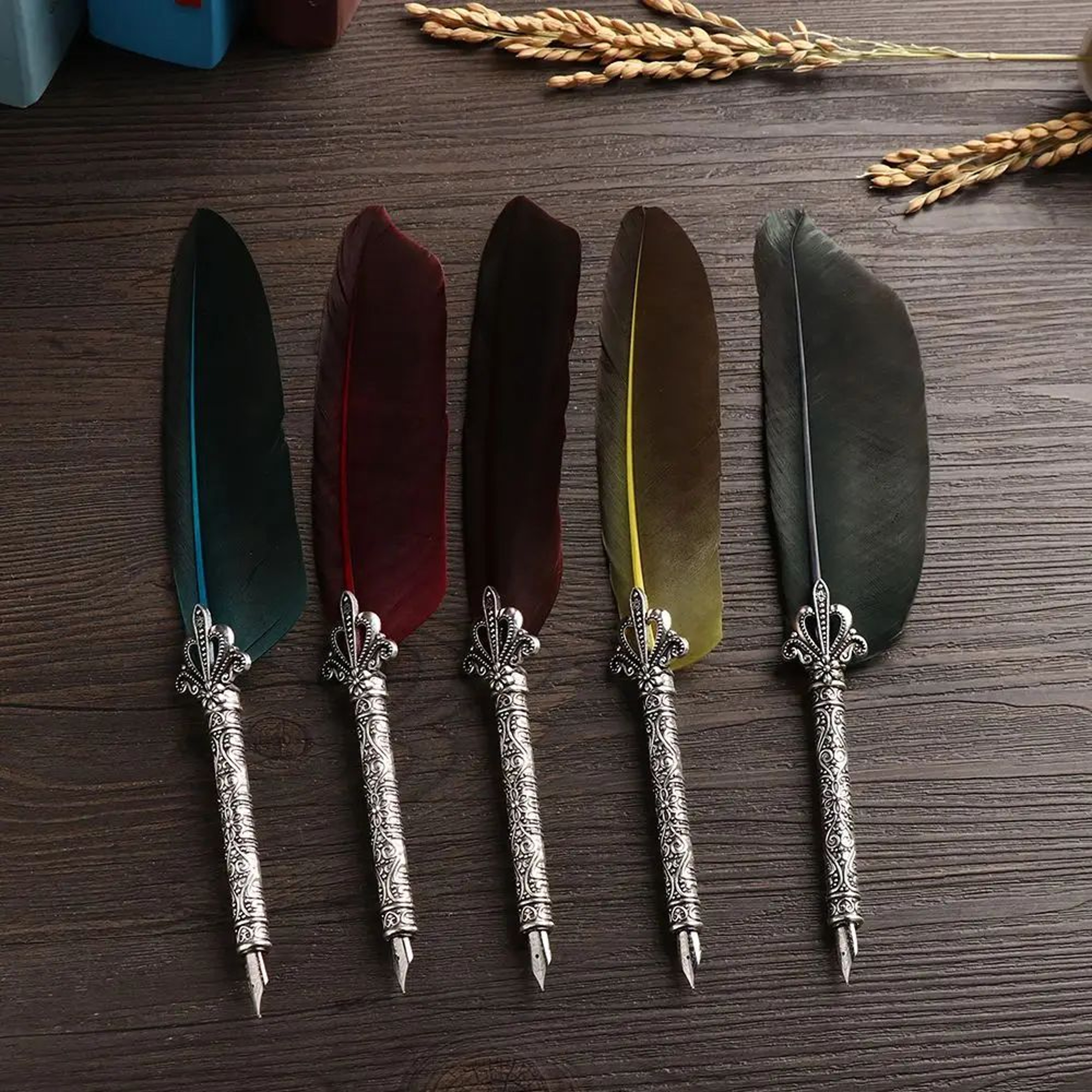 Vintage Feather Quill Calligraphy Pen Set 3