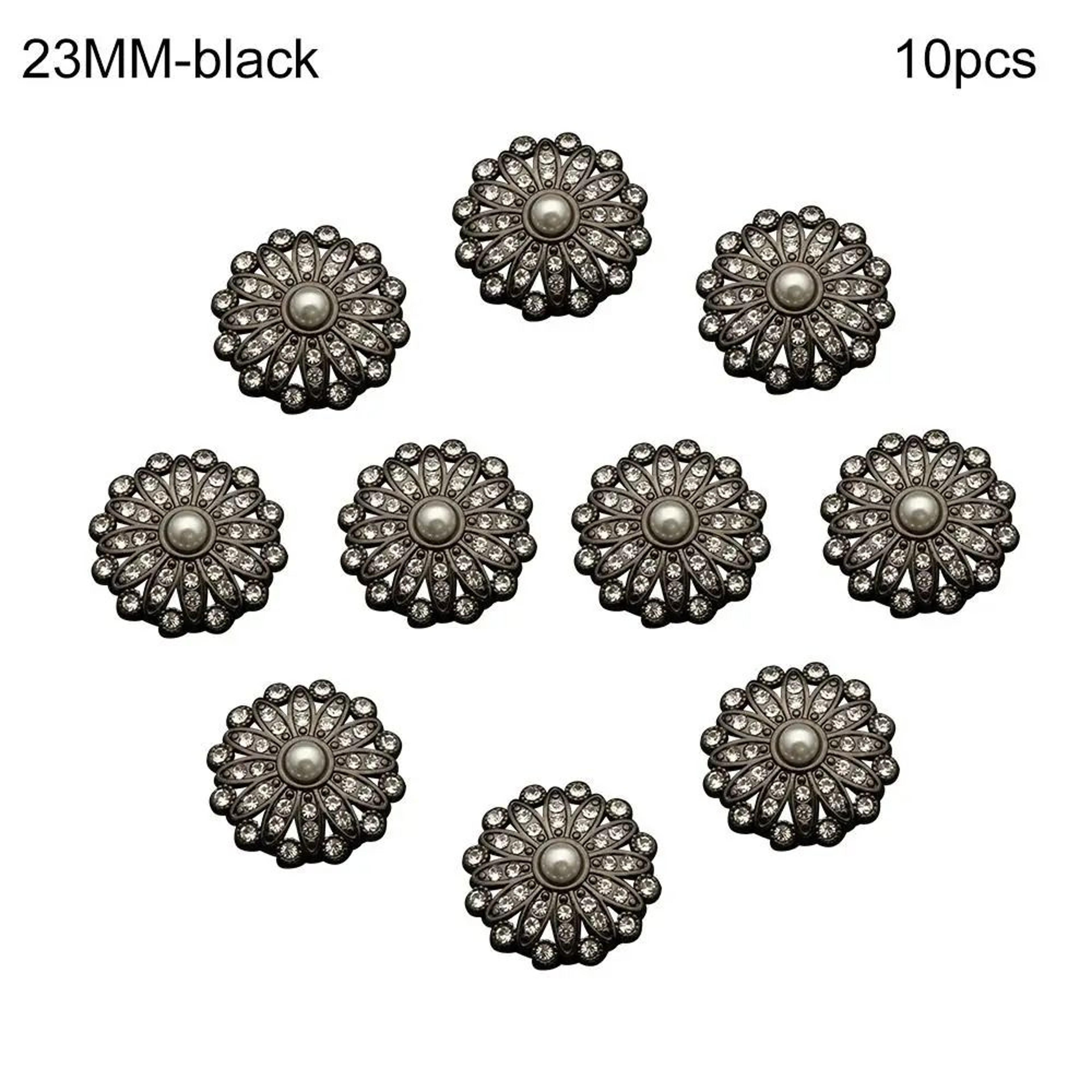 Vintage Pearl Diamond Sewing Buttons Set For DIY Clothing Crafts 8