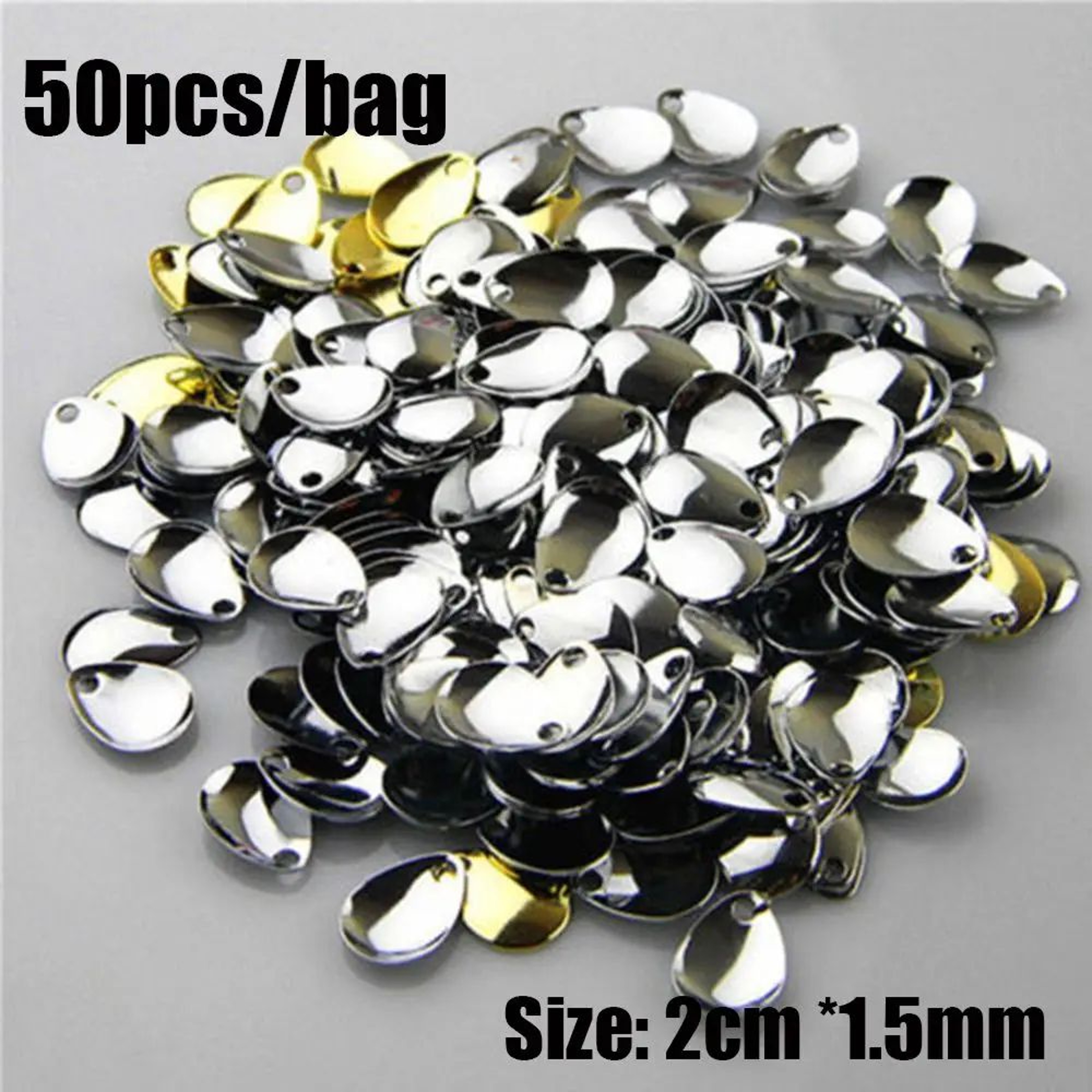 50 Piece Fishing Spinner Blades Set For Lure Making And Fish Attraction 3
