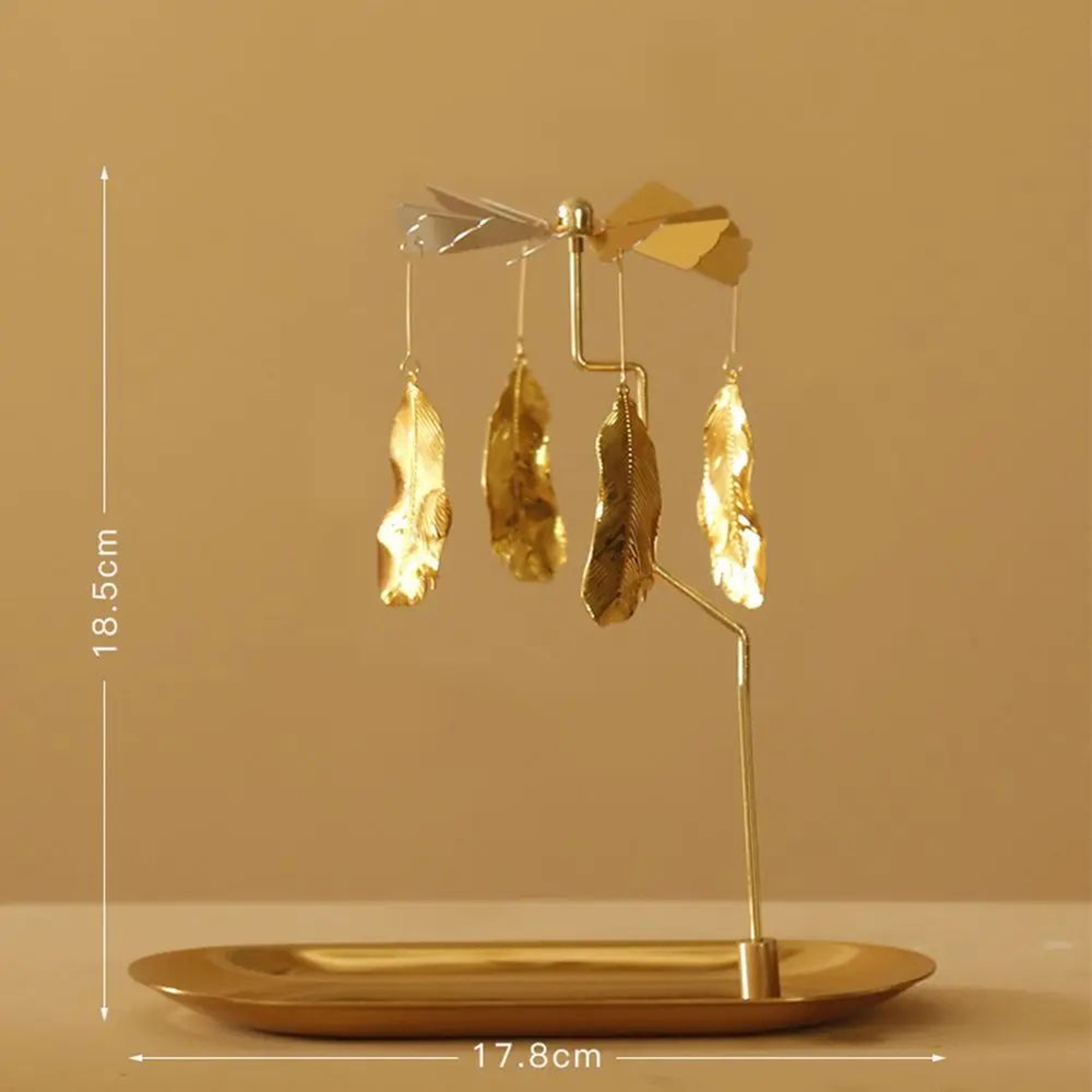 Gold Rotating Tealight Candle Holder For Home And Wedding Decor 9