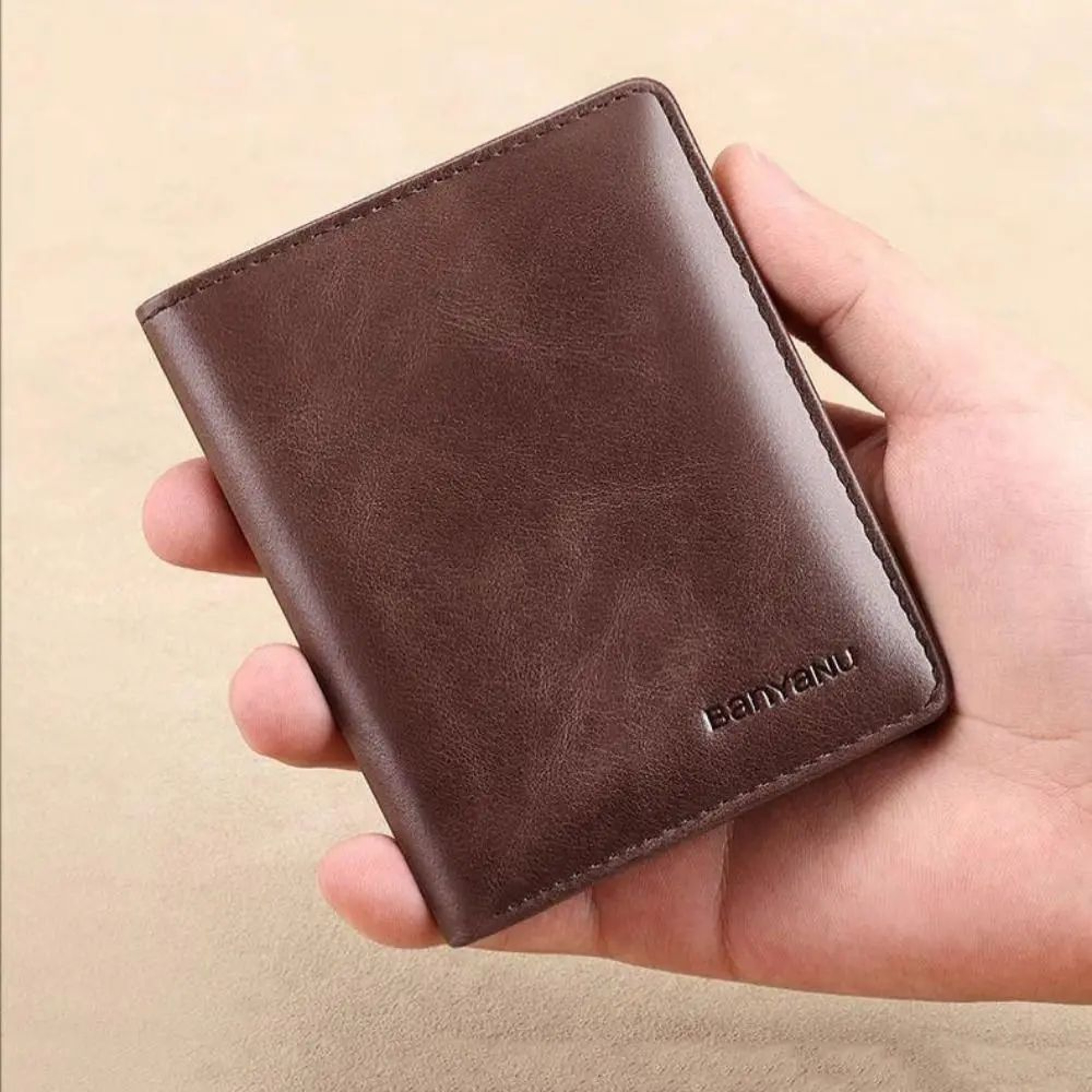 Vintage RFID Leather Money Clip Wallet For Men 4